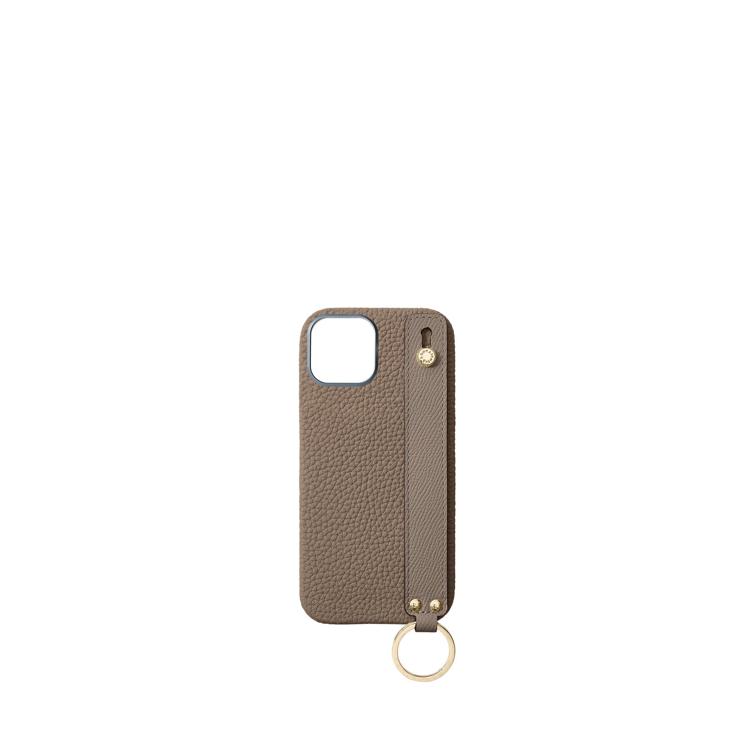 Back Cover with Handle Shrink Leather Gold (iPhone 16)