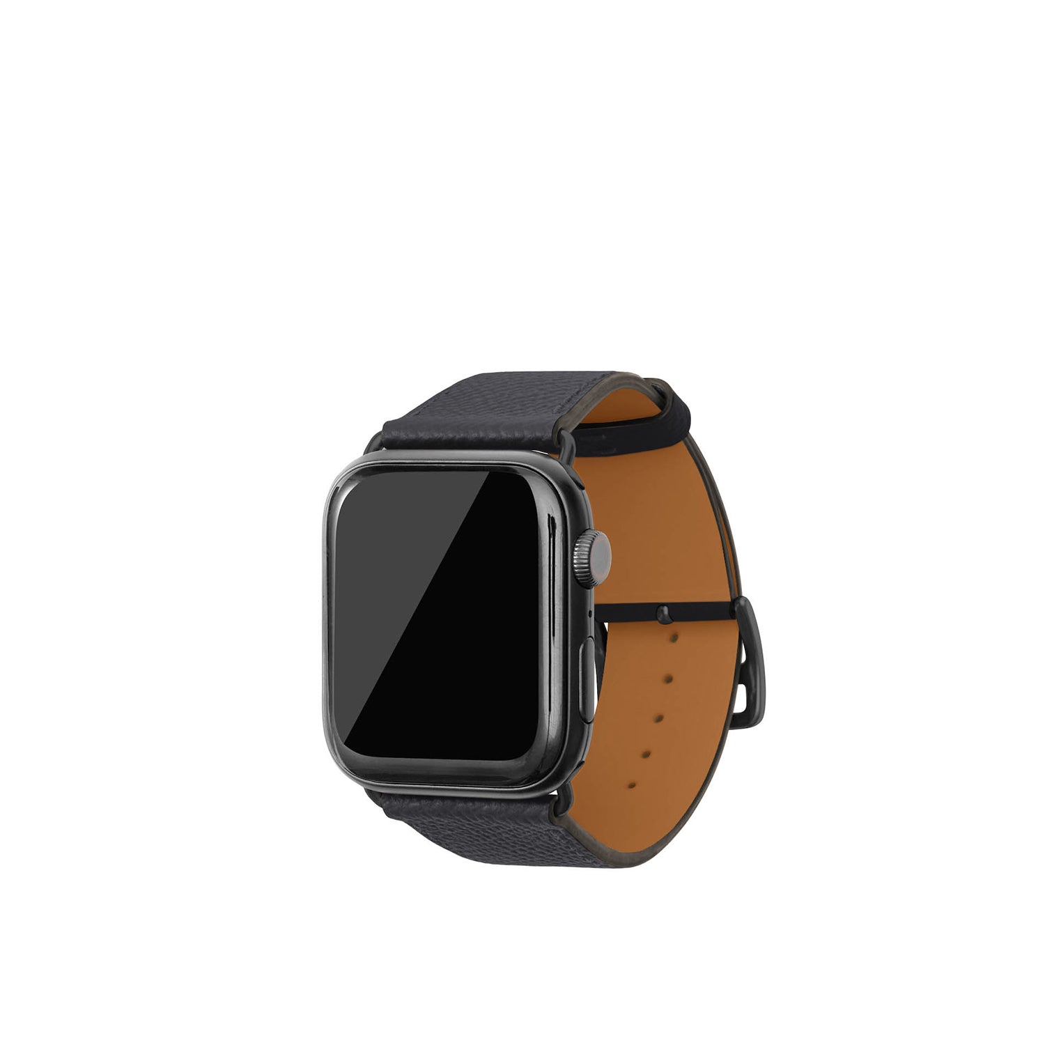ノービレ Apple Watch レザーバンド【44mm/45mm/46mm/49mm, M/Lサイズ】 (アダプター:ブラック)