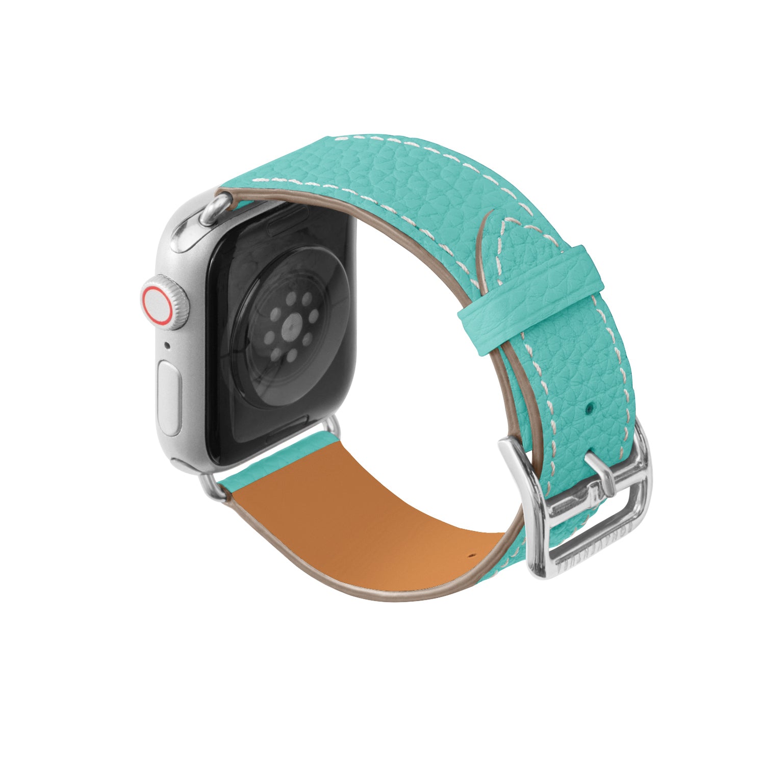 Apple Watch レザーバンド【38mm/40mm/41mm/42mm, S/Mサイズ】 (アダプター:シルバー)