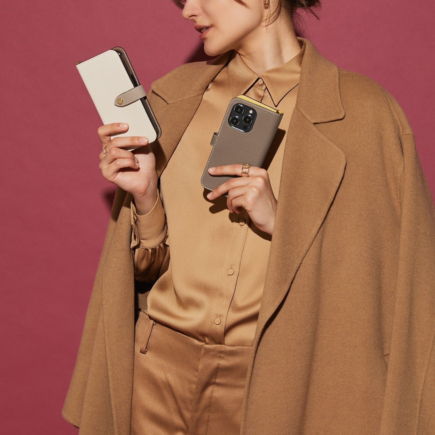 Belted Diary Case Shrink Leather (iPhone 14 Plus)