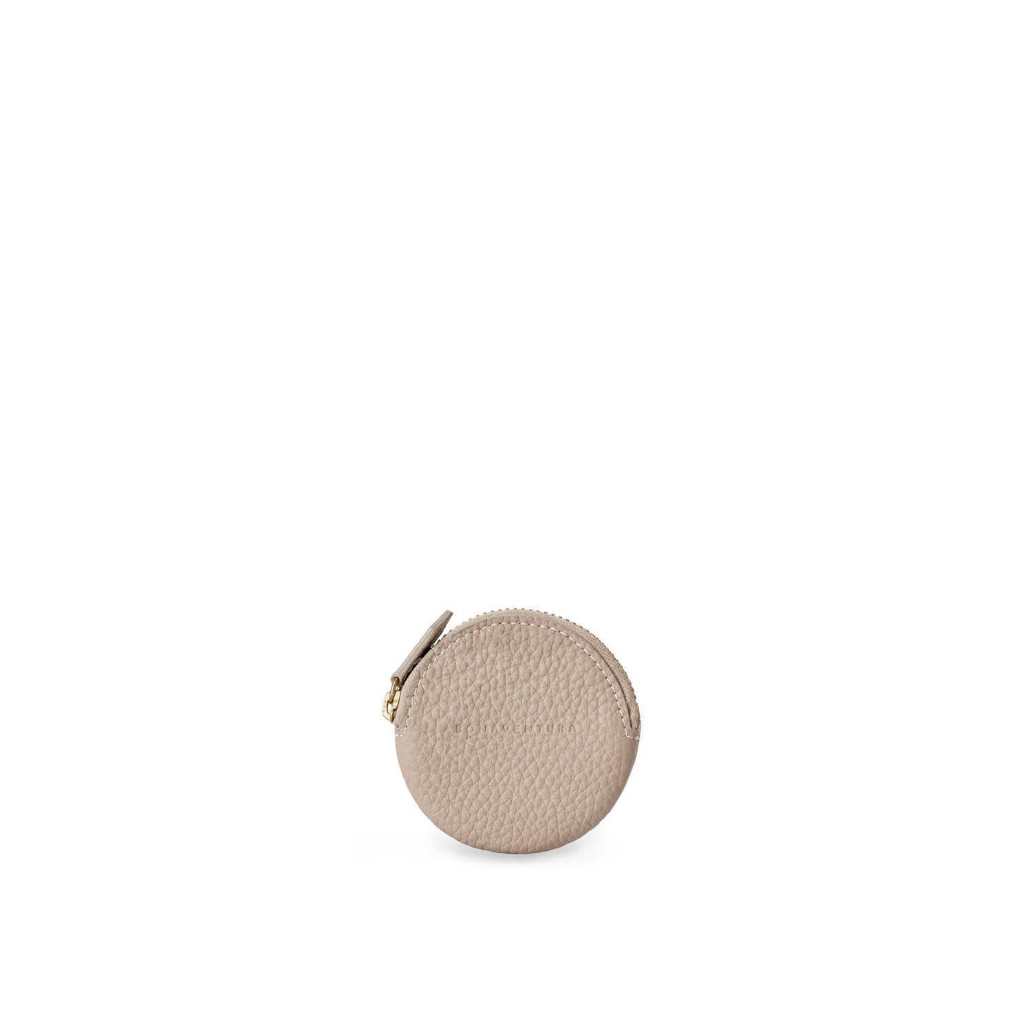 Round Coin Case In Shrink Leather