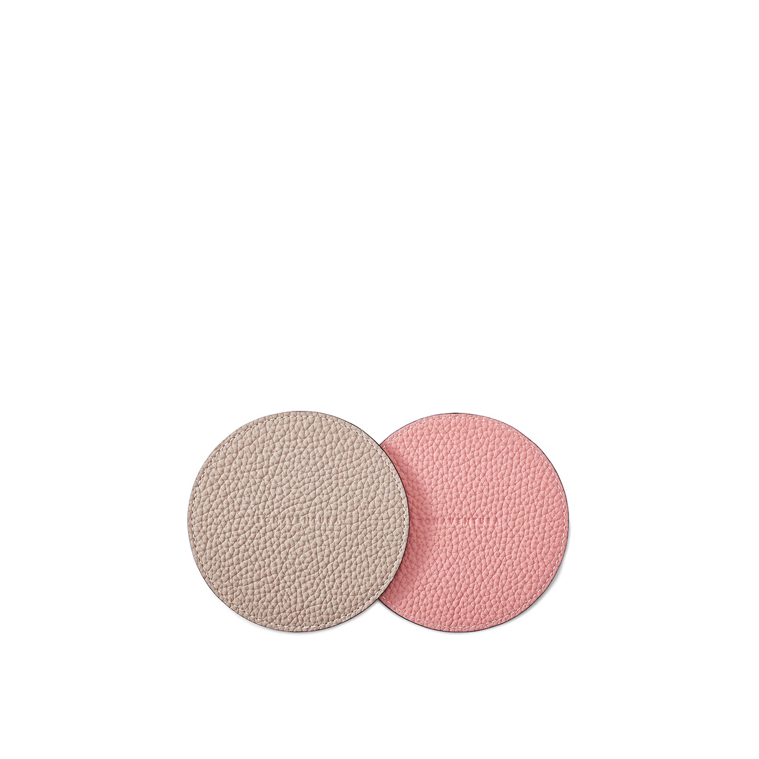 Reversible Round Coaster Set Shrink Leather