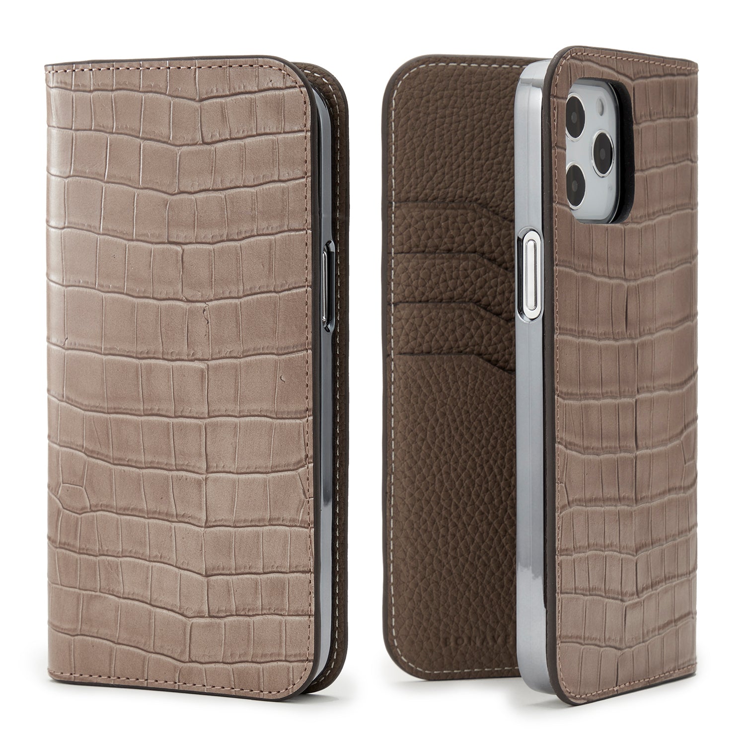 Diary Case Embossed Croco Leather (iPhone 12 Pro Max)