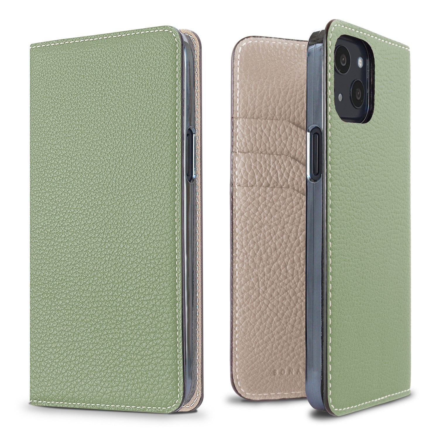 (iPhone 13) Diary Case Shrink Leather