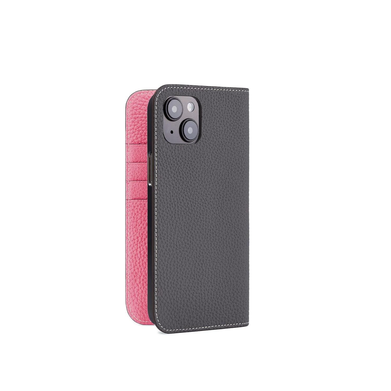 (iPhone 14 Plus) Diary Case Shrink Leather