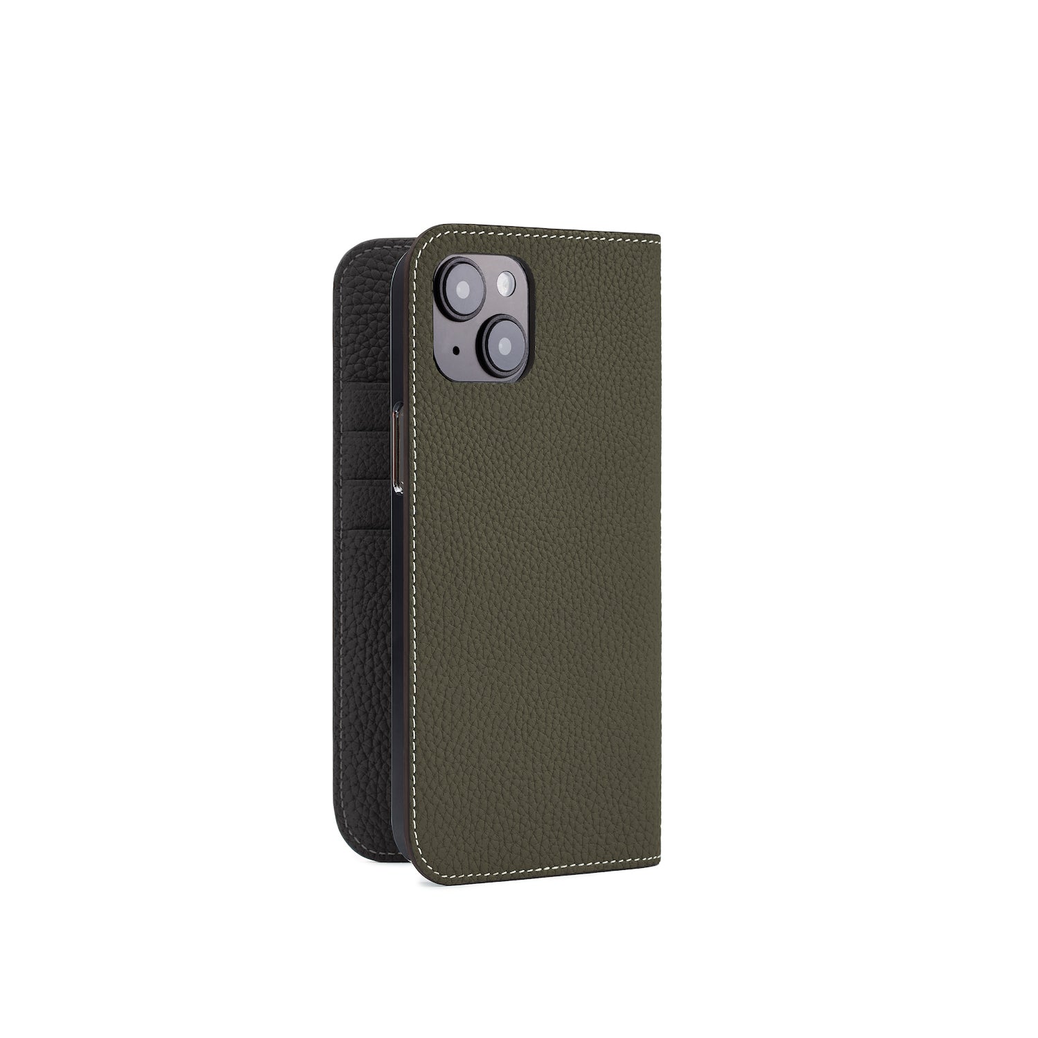 (iPhone 14 Plus) Diary Case Shrink Leather