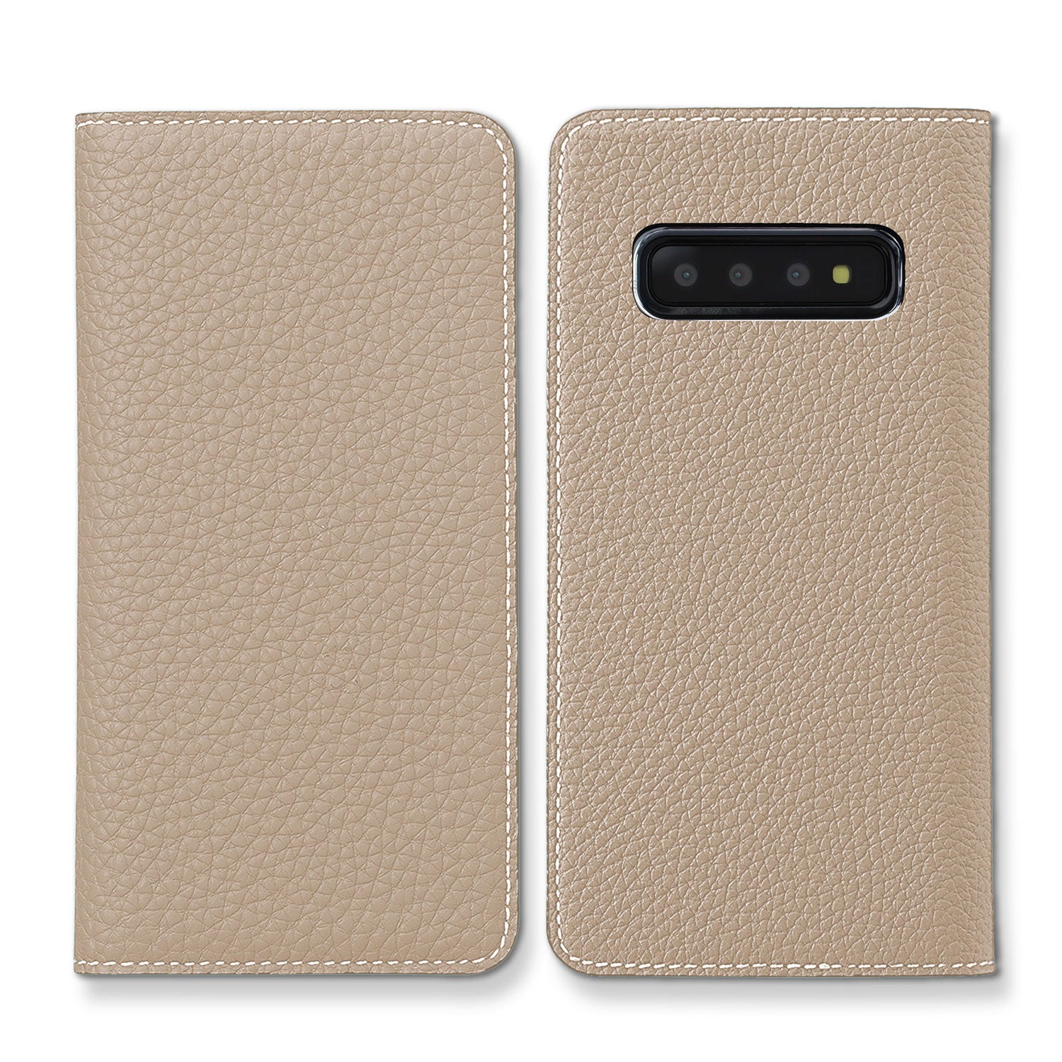 (Galaxy S10+) ダイアリーケース シュリンクレザー
