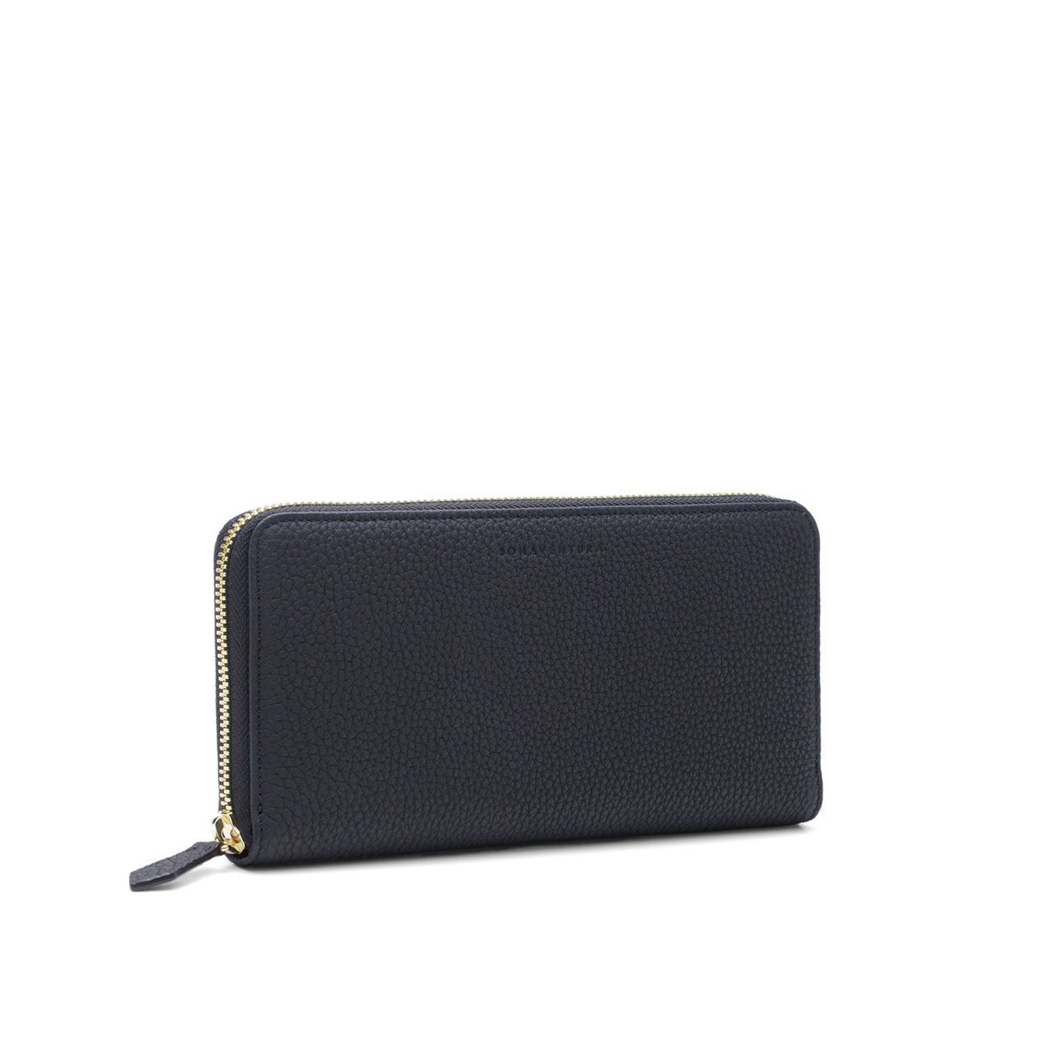 Long Zip Wallet In Shrink Leather