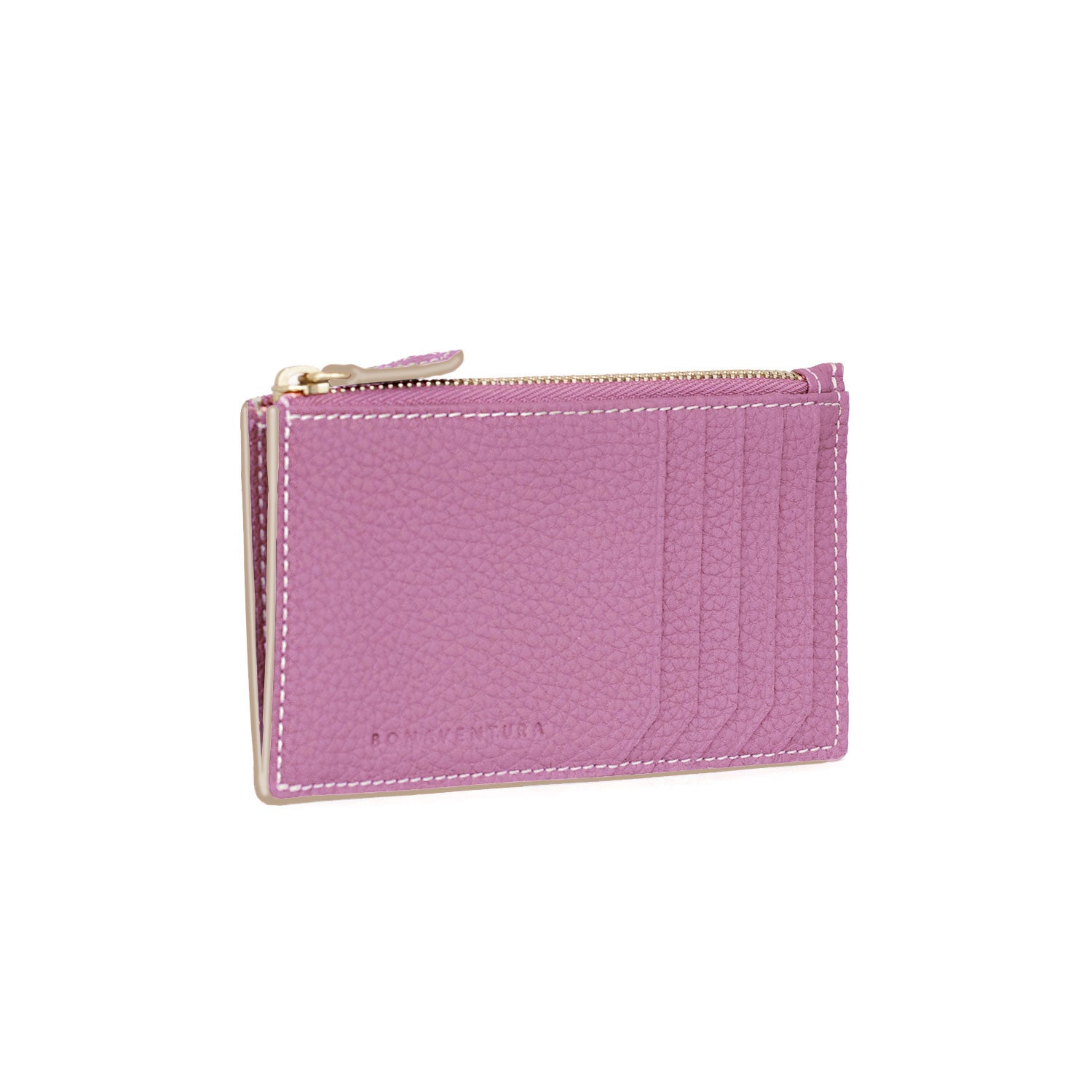 Mini Zip Wallet In Shrink Leather