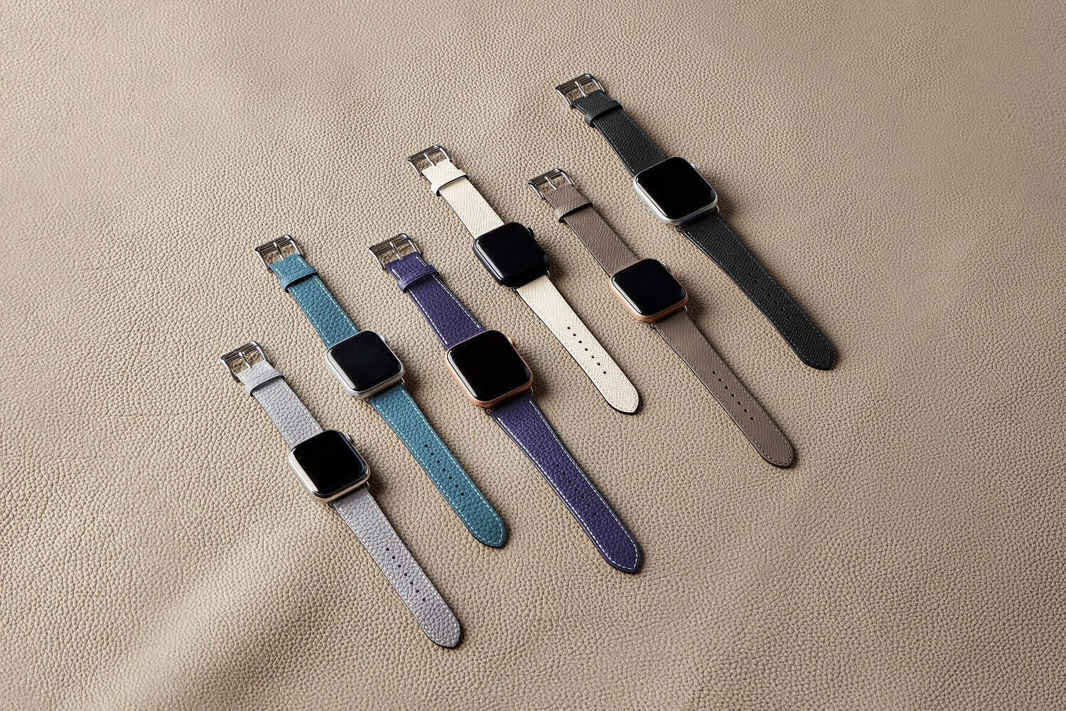 【42mm/44mm/45mm/49mm, M/Lサイズ】Apple Watch レザーバンド