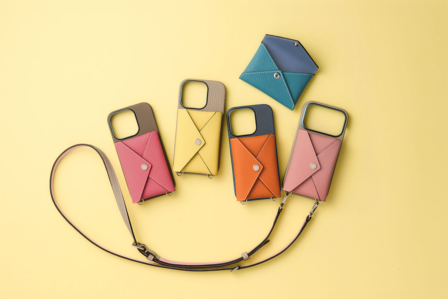 スナップボタン付き バックカバーケース