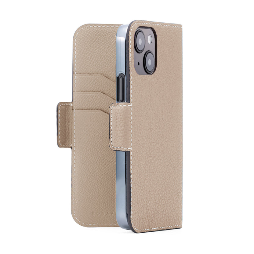 (iPhone 15) Stand Diary Case Shrink Leather