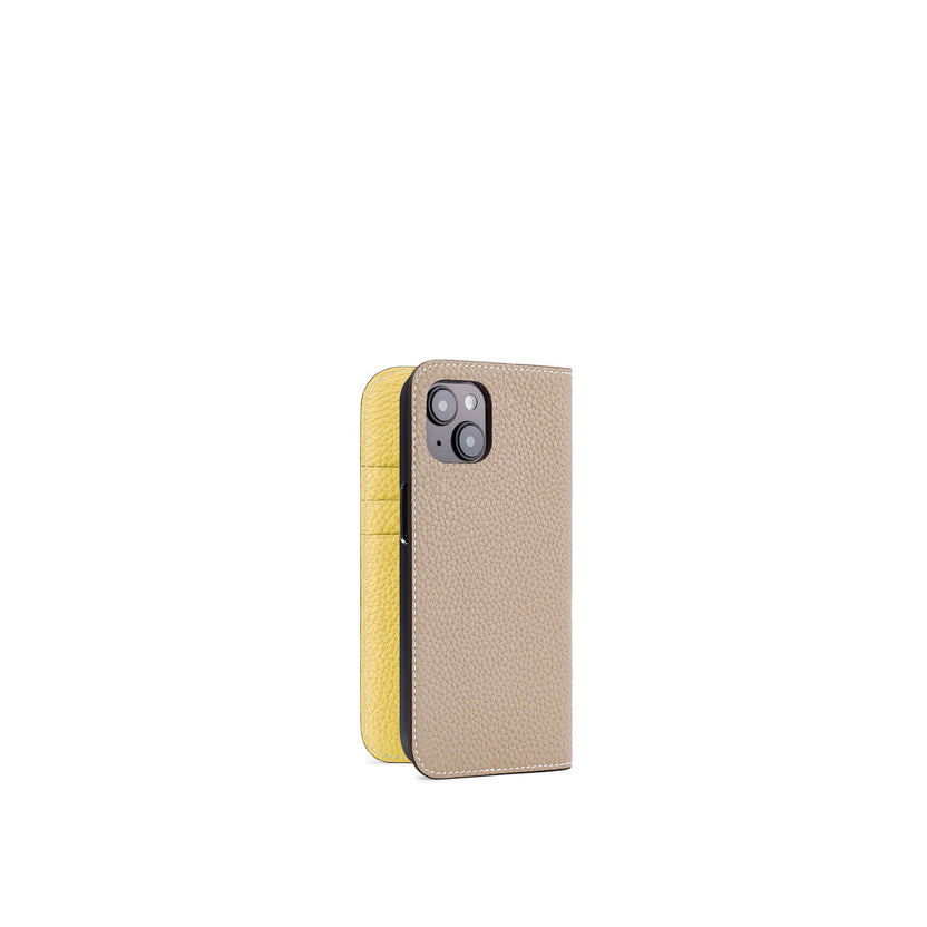 (iPhone 15) ダイアリーケース シュリンクレザー