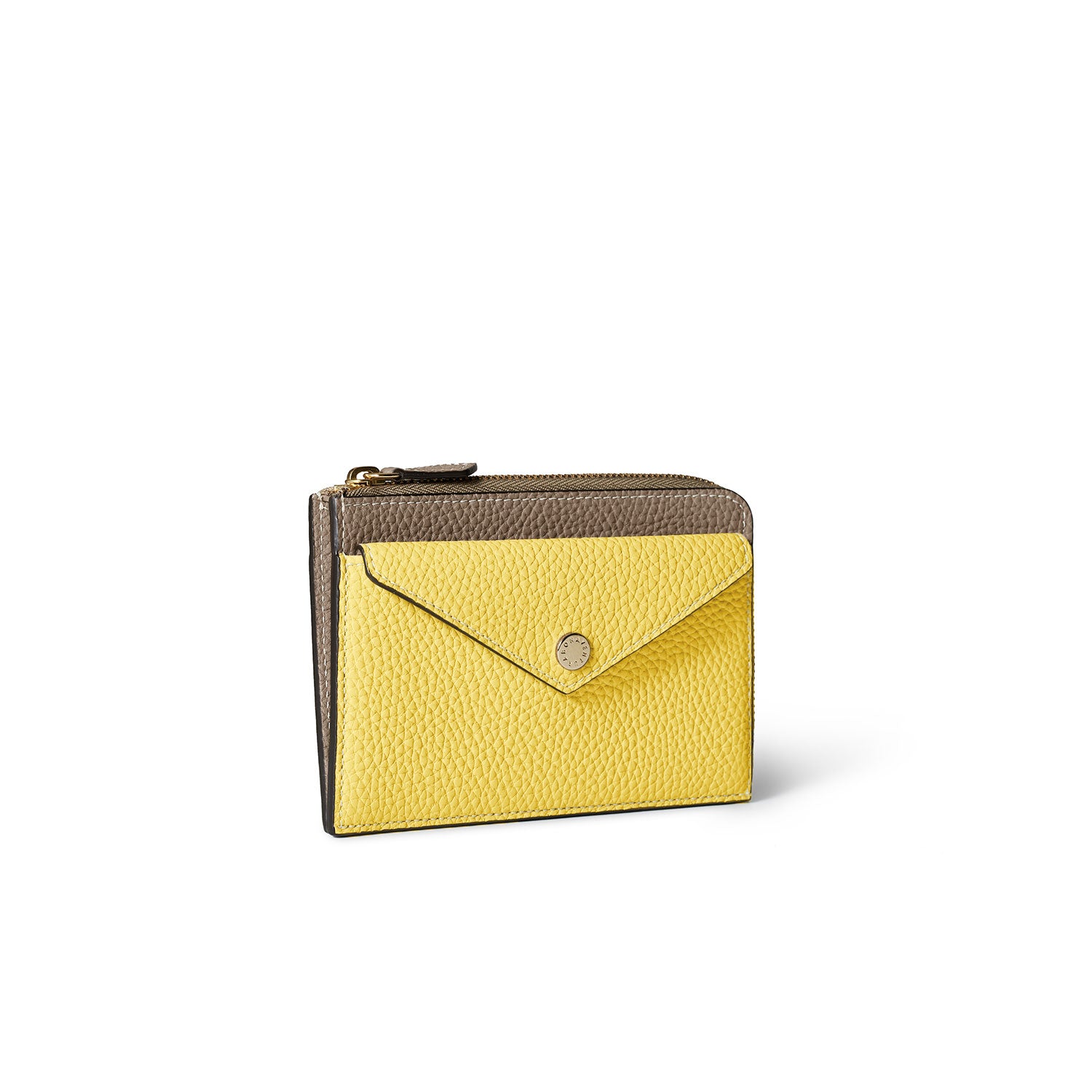 Envelope Mini-zip Wallet In Shrink Leather