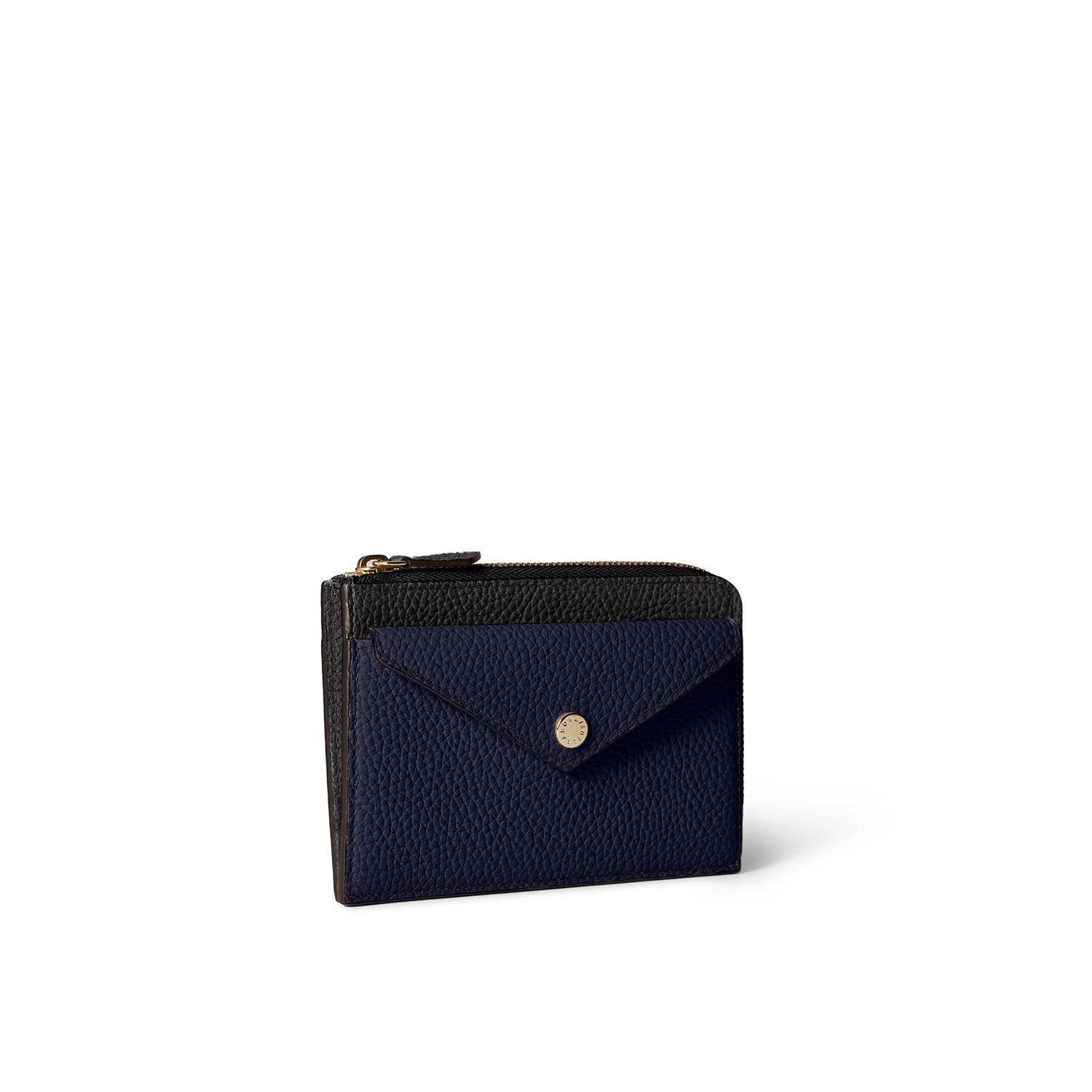 Envelope Mini-zip Wallet In Shrink Leather