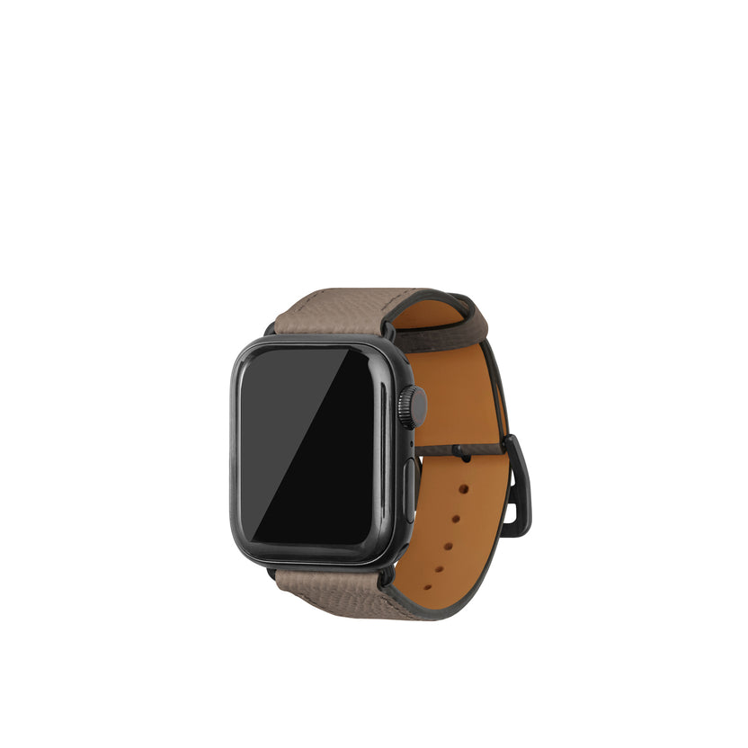 ノービレ Apple Watch レザーバンド【38mm/40mm/41mm/42mm, M/Lサイズ】 (アダプター：ブラック)