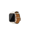 ノービレ Apple Watch レザーバンド【38mm/40mm/41mm/42mm, M/Lサイズ】 (アダプター：ゴールド)