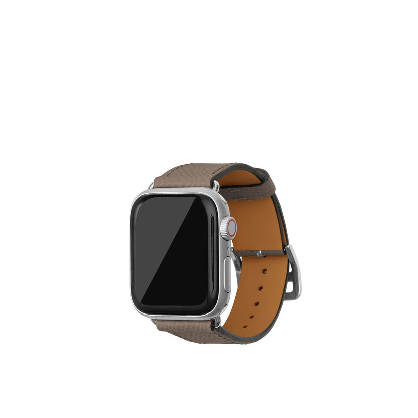 ノービレ Apple Watch レザーバンド【38mm/40mm/41mm/42mm, M/Lサイズ】 (アダプター：シルバー)