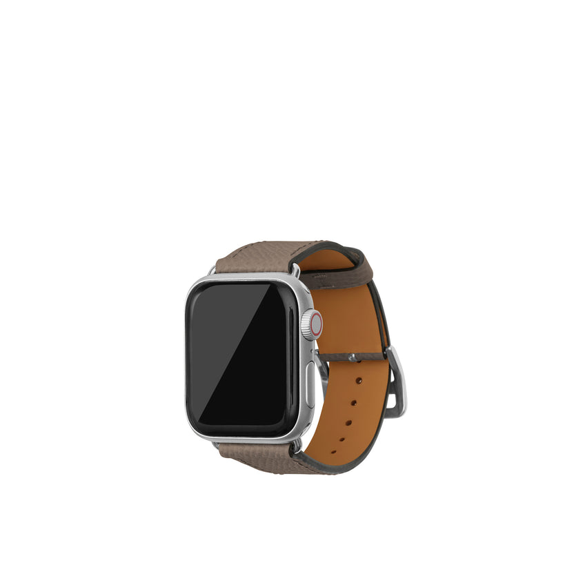 ノービレ Apple Watch レザーバンド【38mm/40mm/41mm/42mm, S/Mサイズ】 (アダプター：シルバー)