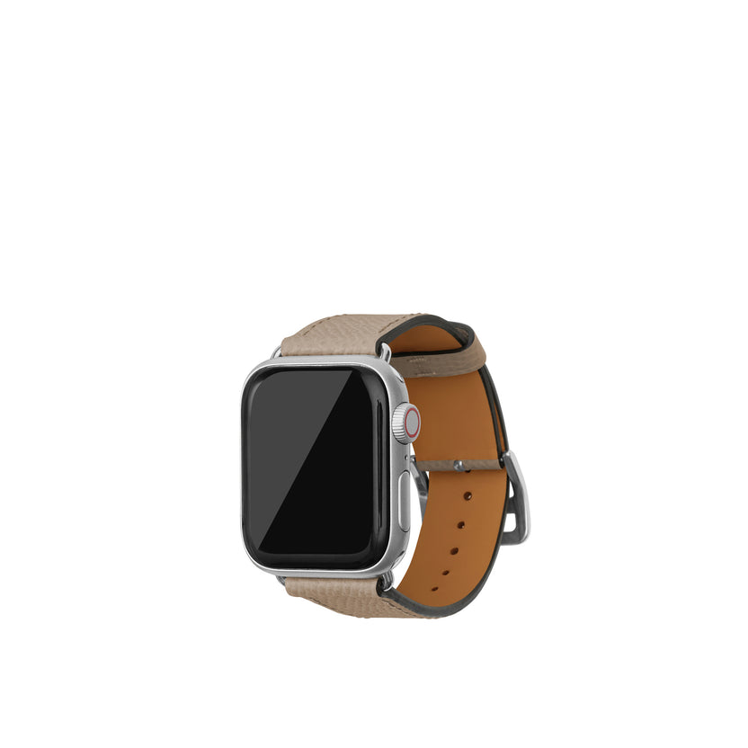 ノービレ Apple Watch レザーバンド【38mm/40mm/41mm/42mm, S/Mサイズ】 (アダプター：シルバー)