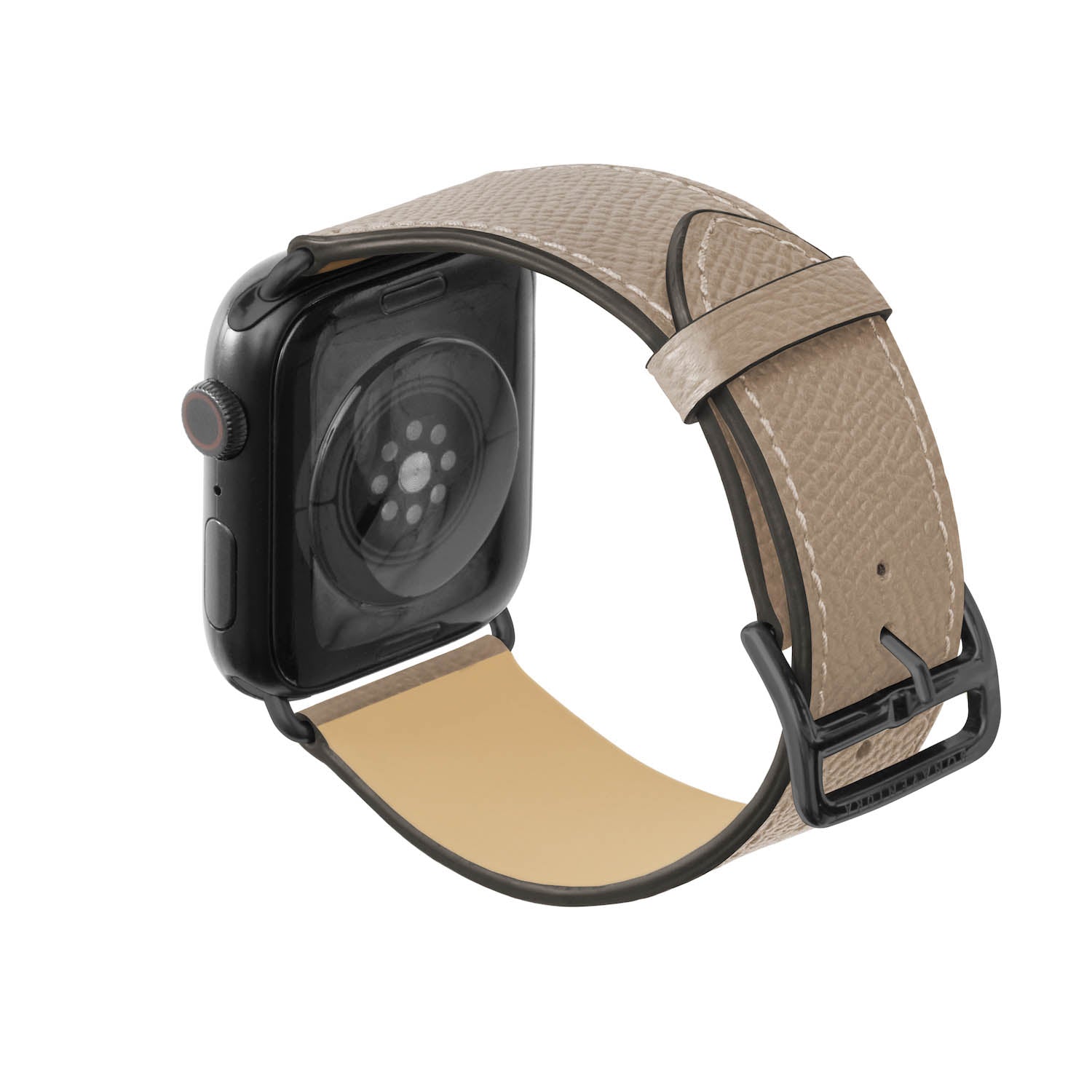 노브레사 Apple Watch 가죽 밴드【42 mm/44 mm/45 mm/49 mm, M/L 사이즈】 (어댑터：블랙)