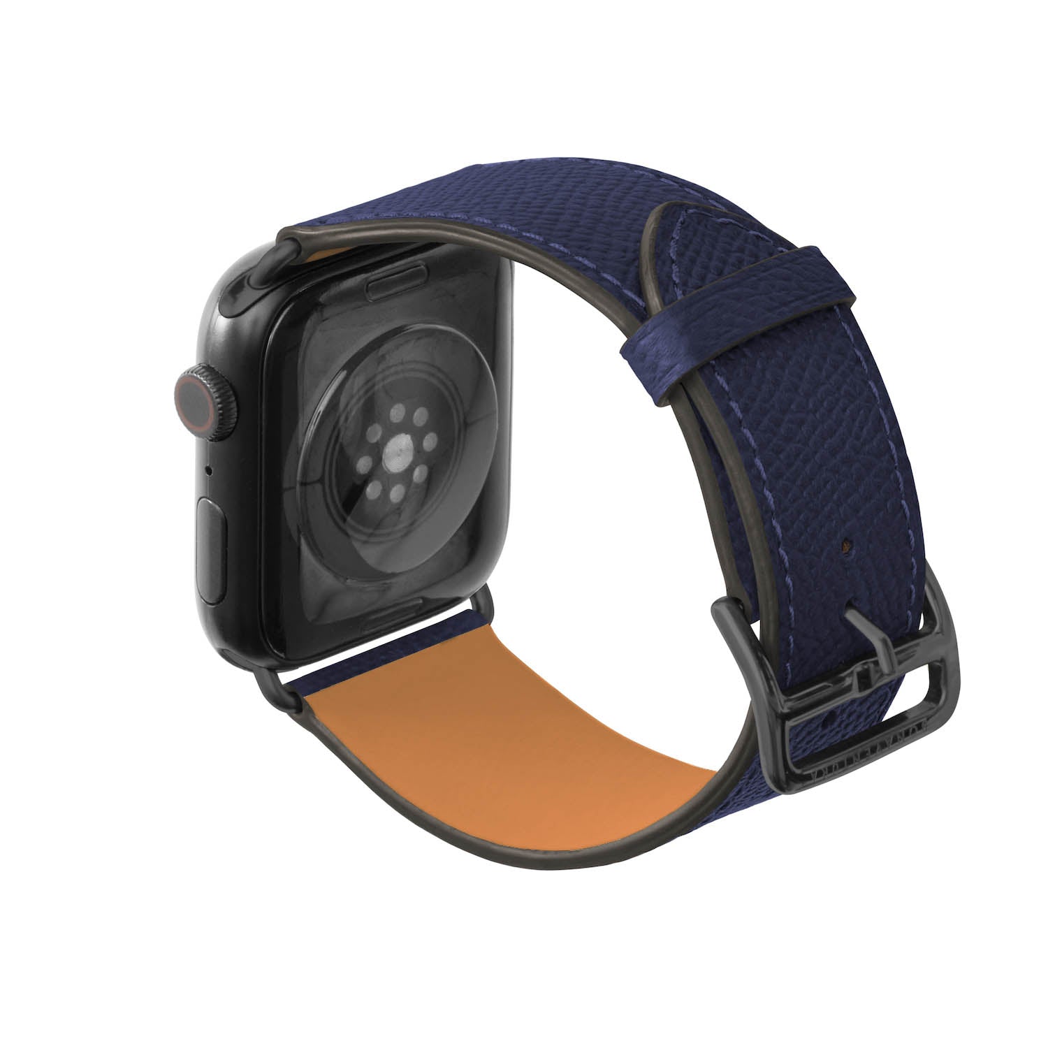 노브레사 Apple Watch 가죽 밴드【42 mm/44 mm/45 mm/49 mm, M/L 사이즈】 (어댑터：블랙)