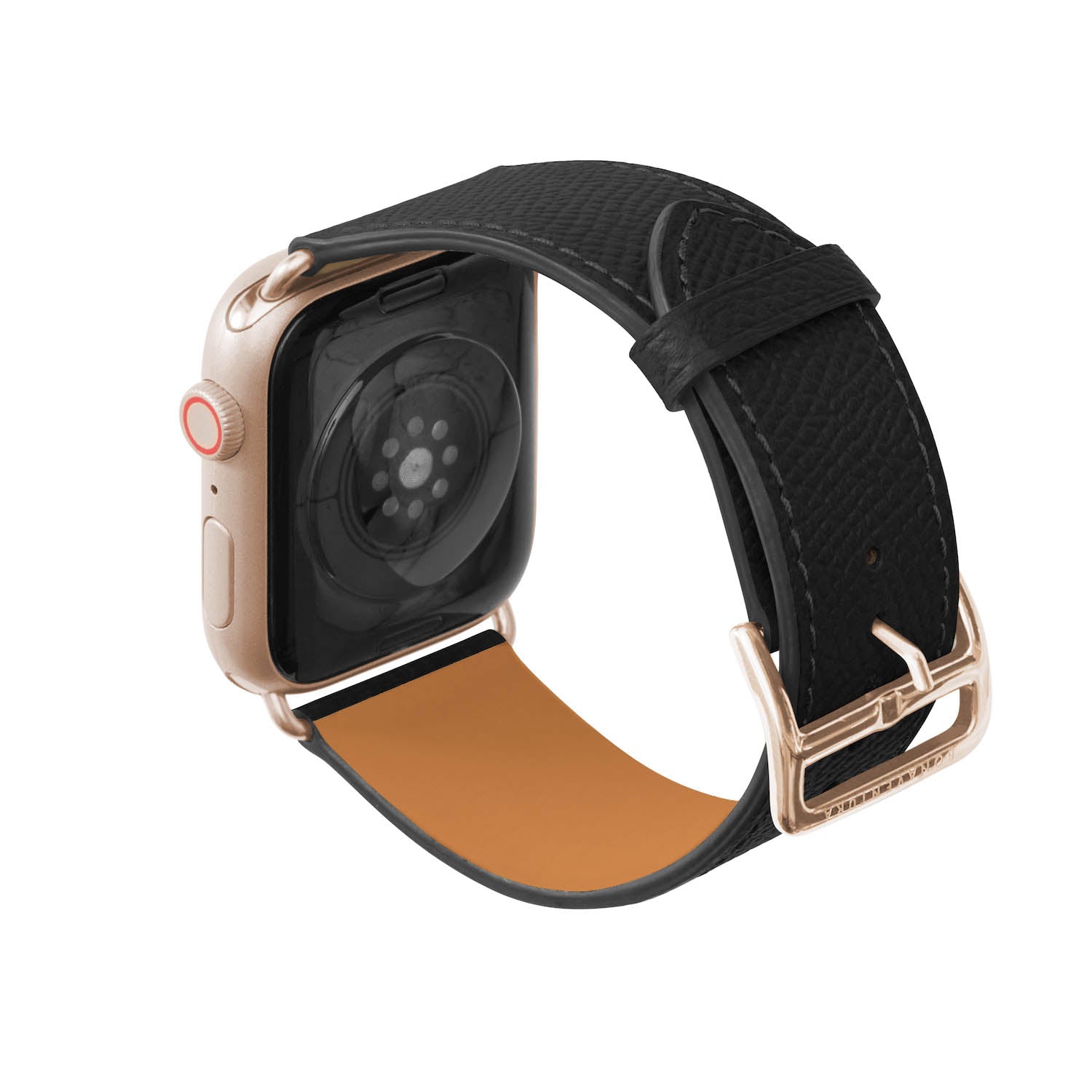 노브레사 Apple Watch 가죽 밴드【42 mm/44 mm/45 mm/49 mm, M/L 사이즈】 (어댑터：골드)