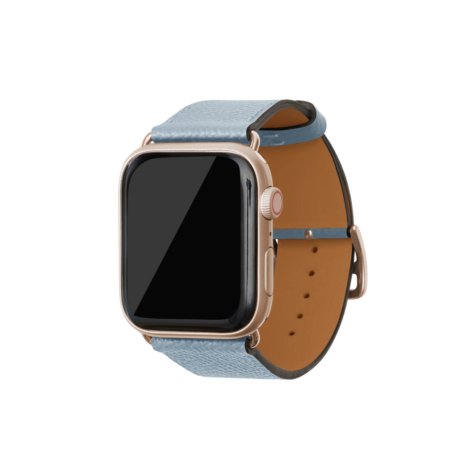 노브레사 Apple Watch 가죽 밴드【42 mm/44 mm/45 mm/49 mm, M/L 사이즈】 (어댑터：골드)