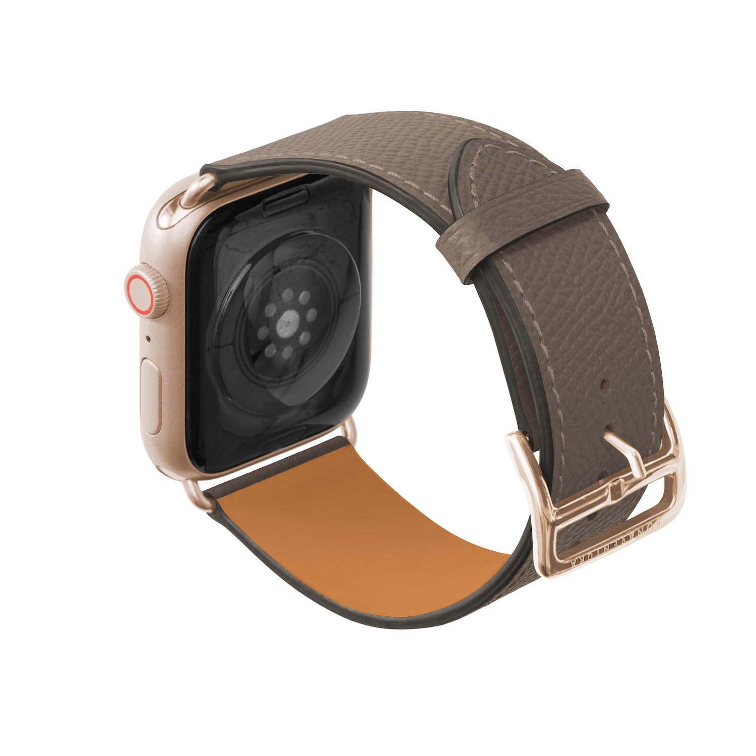 노브레사 Apple Watch 가죽 밴드【42 mm/44 mm/45 mm/49 mm, M/L 사이즈】 (어댑터：골드)