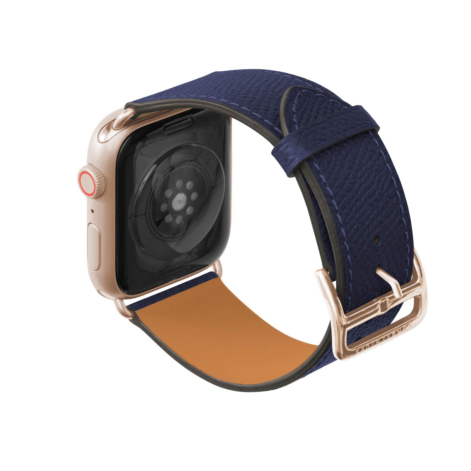 노브레사 Apple Watch 가죽 밴드【42 mm/44 mm/45 mm/49 mm, M/L 사이즈】 (어댑터：골드)