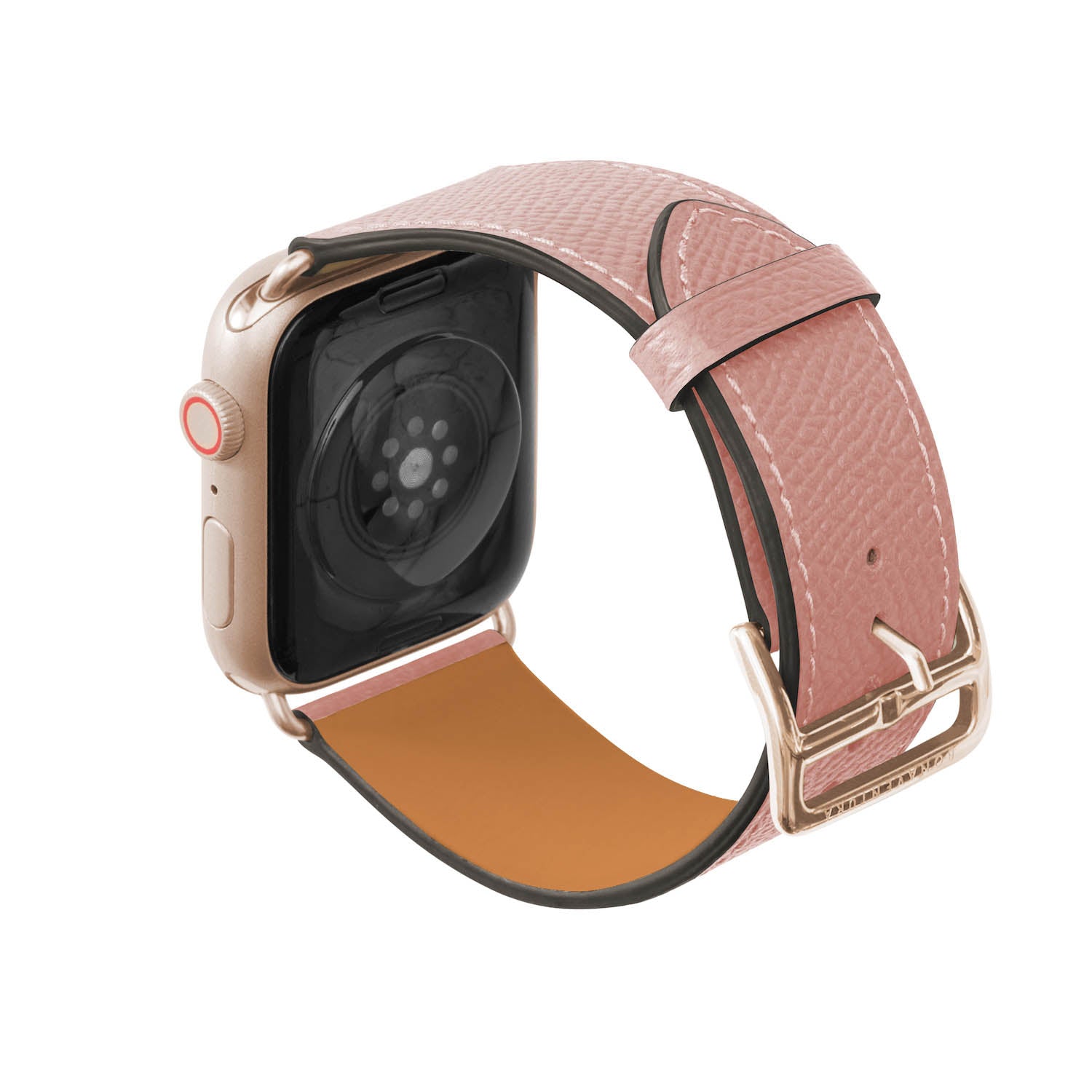 ノブレッサ Apple Watch レザーバンド【42mm/44mm/45mm/49mm, M/Lサイズ】 (アダプター：ゴールド)