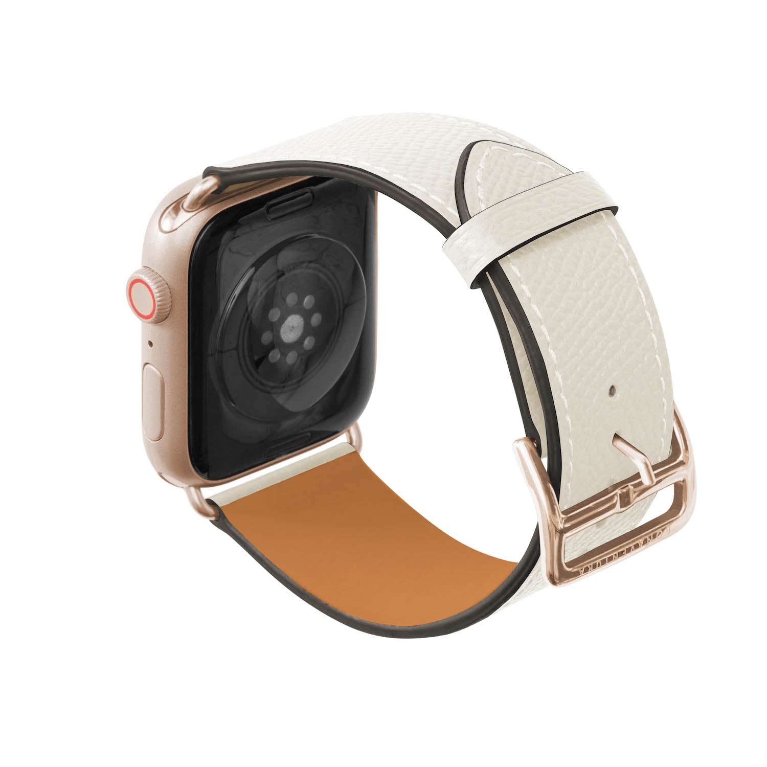 สายหนัง Apple Watch Noblessa [42mm/44mm/45mm/49mm, ขนาด M/L] (อะแดปเตอร์: สีทอง)