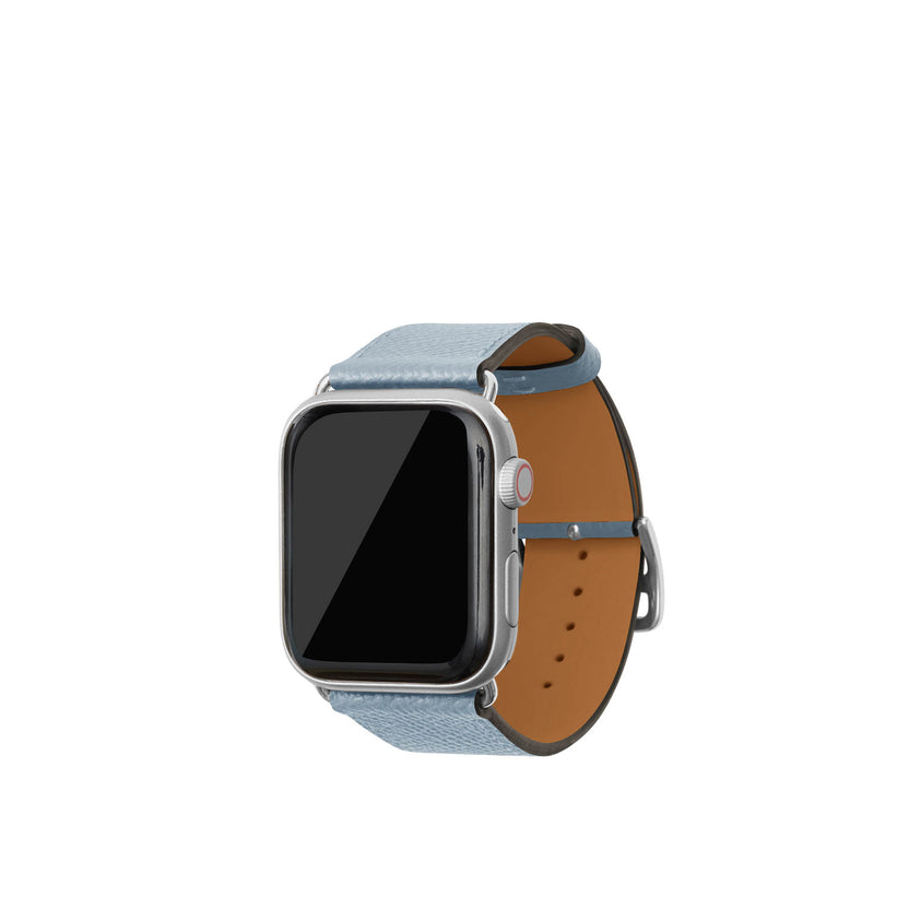 ノービレ Apple Watch レザーバンド【44mm/45mm/46mm/49mm, M/Lサイズ】 (アダプター：シルバー)