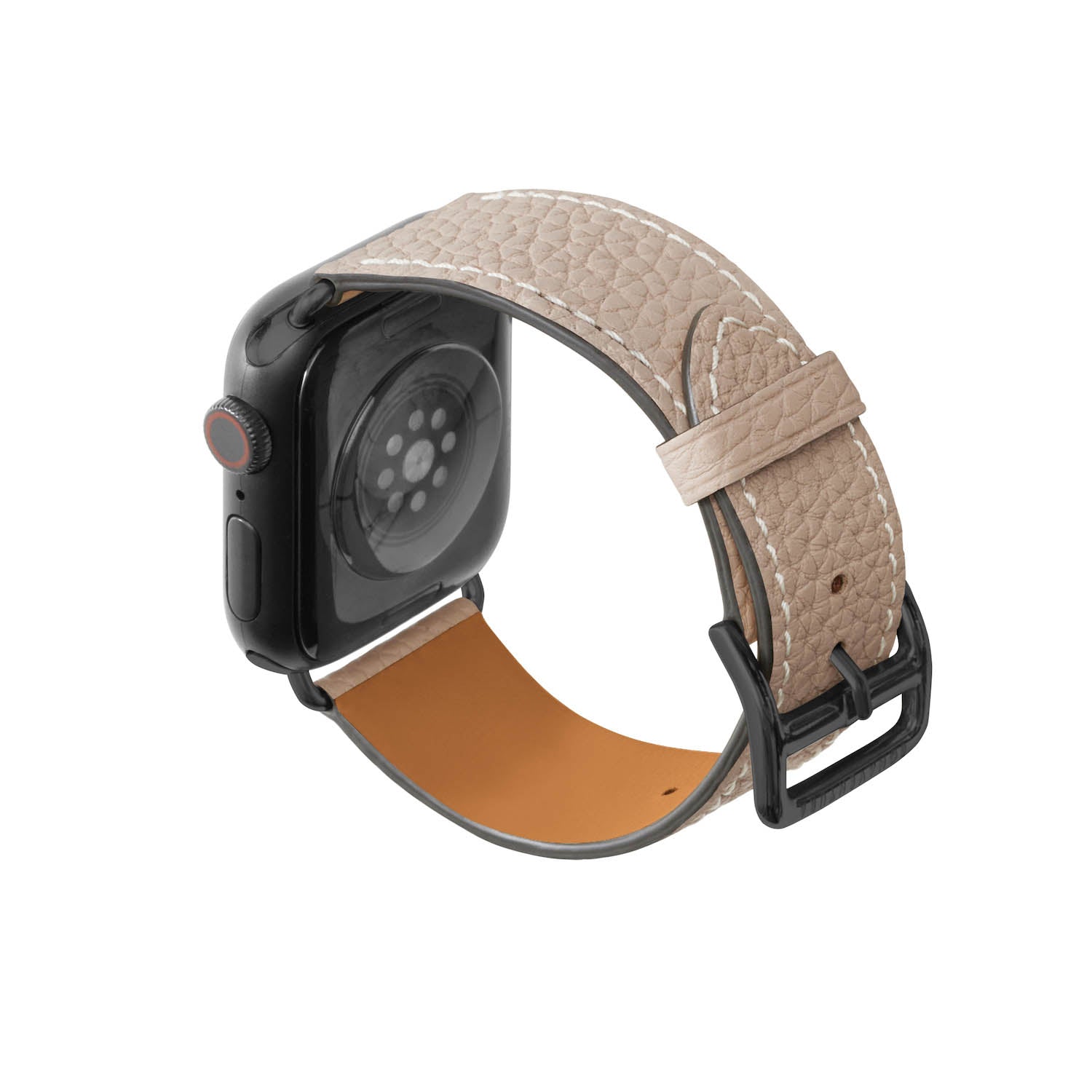 Apple Watch レザーバンド【38mm/40mm/41mm, M/Lサイズ】 (アダプター：ブラック)