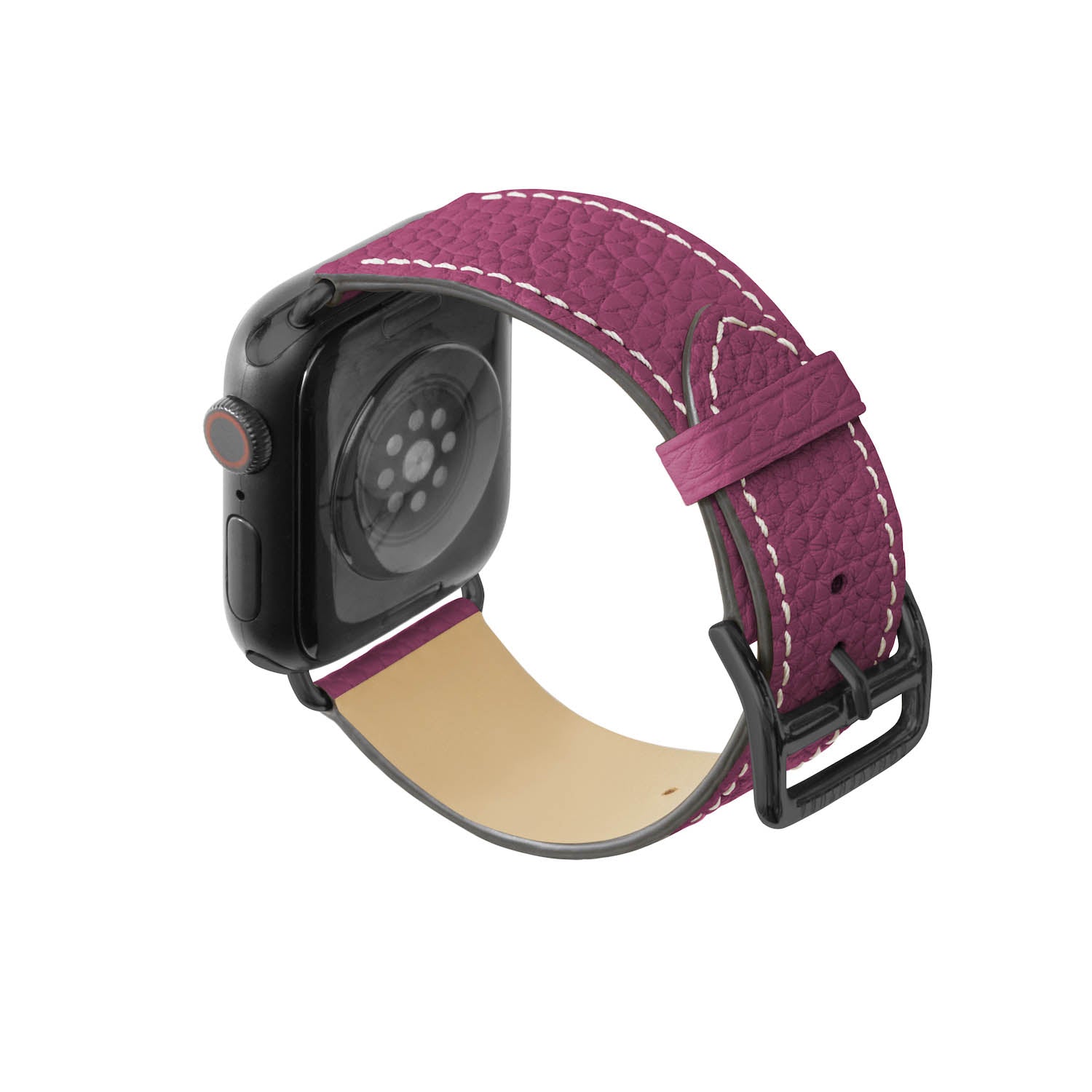 Apple Watch 가죽 밴드【38 mm/40 mm/41 mm, M/L 사이즈】 (어댑터：블랙)