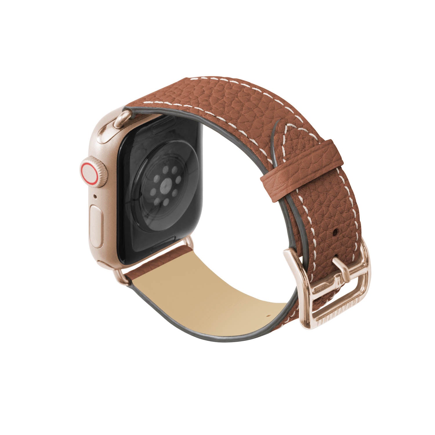 Apple Watch 가죽 밴드【38 mm/40 mm/41 mm, M/L 사이즈】 (어댑터：골드)