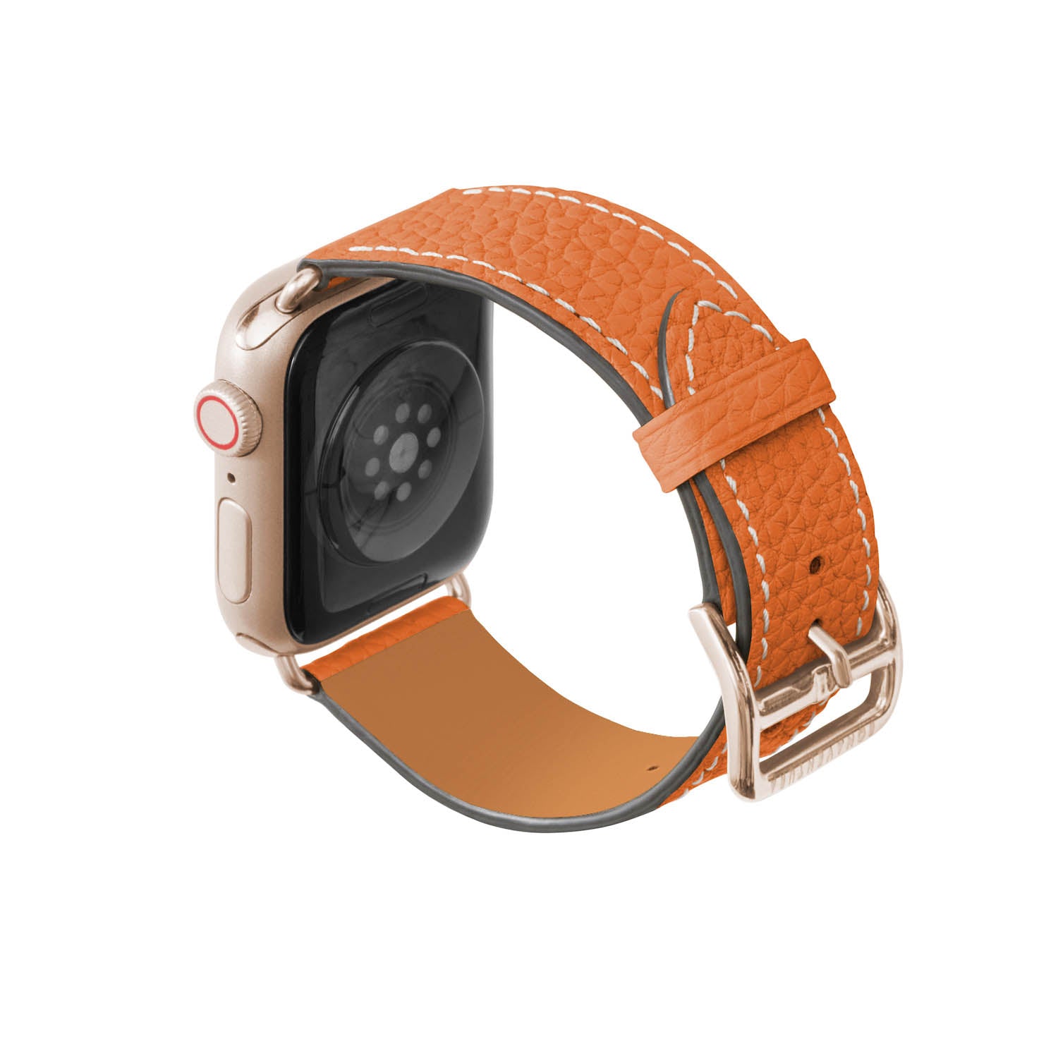 Apple Watch 가죽 밴드【38 mm/40 mm/41 mm, M/L 사이즈】 (어댑터：골드)