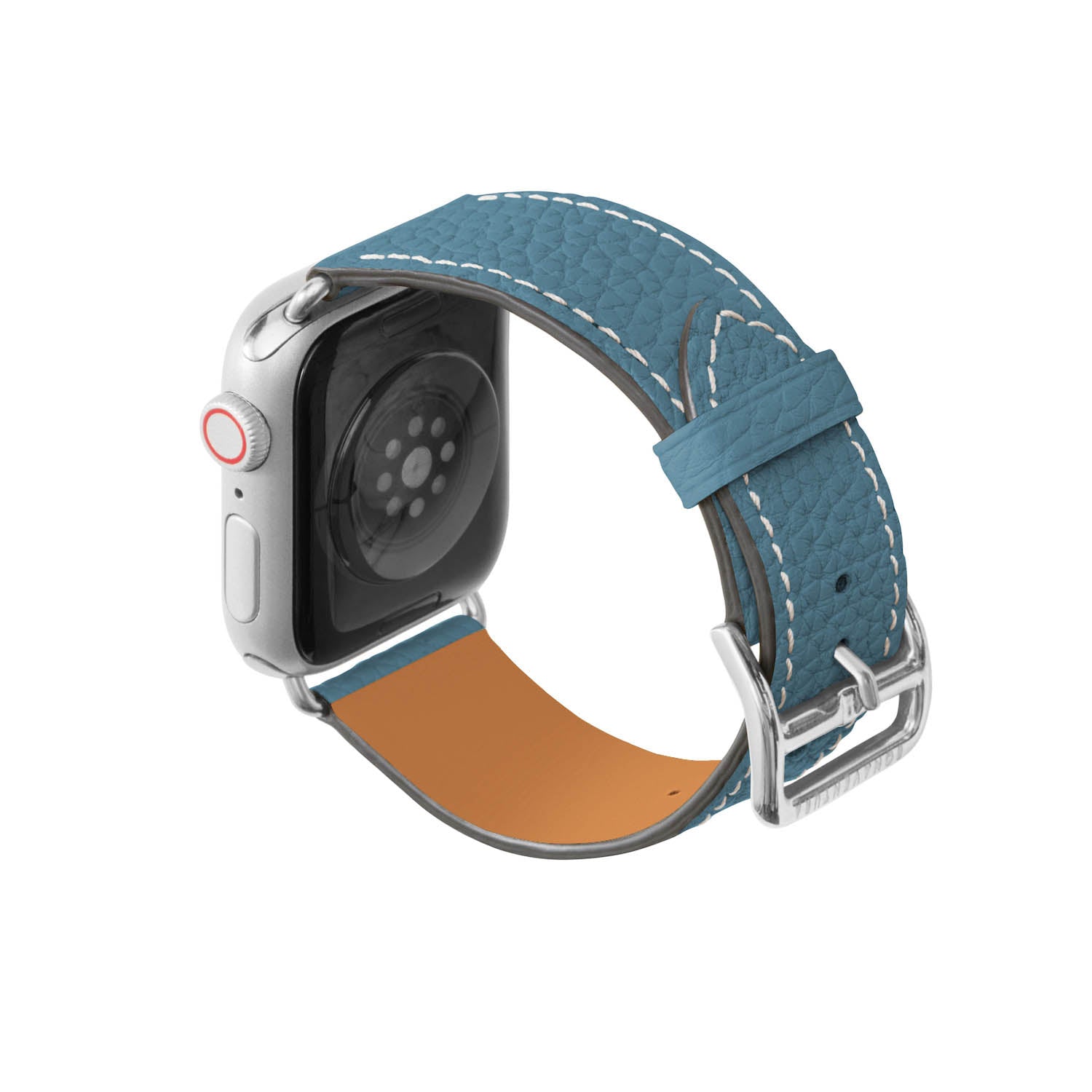 Apple Watch レザーバンド【38mm/40mm/41mm, M/Lサイズ】 (アダプター：シルバー)