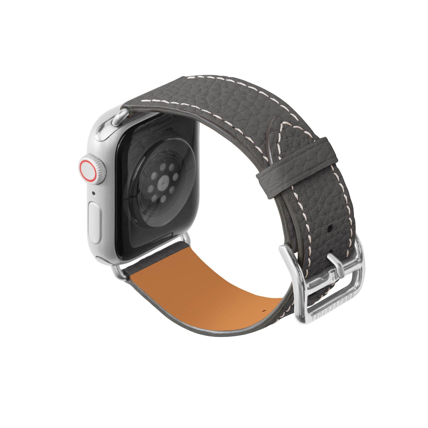 Apple Watch レザーバンド【38mm/40mm/41mm, M/Lサイズ】 (アダプター：シルバー)