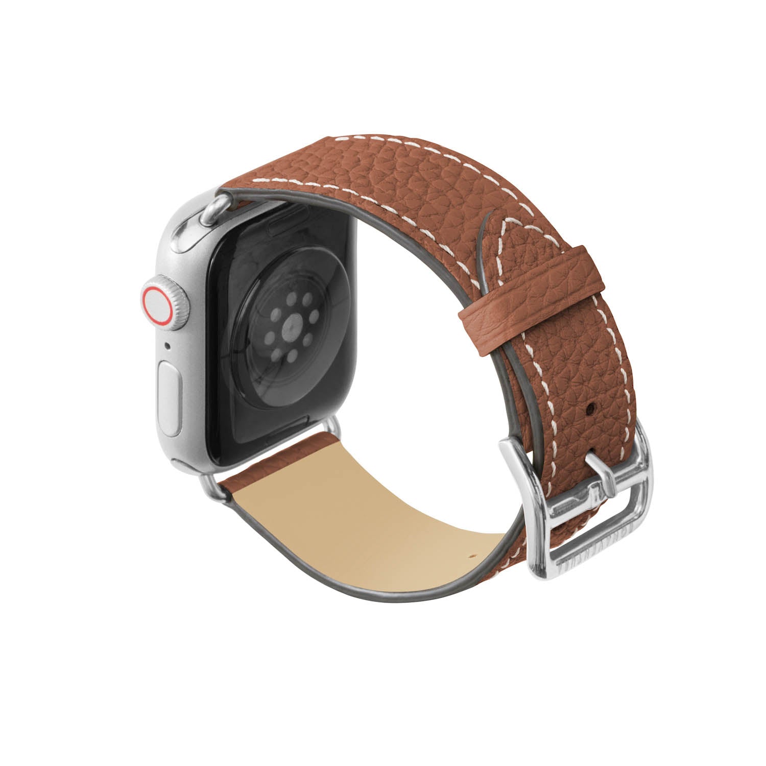 Apple Watch 가죽 밴드【38 mm/40 mm/41 mm, M/L 사이즈】 (어댑터：실버)