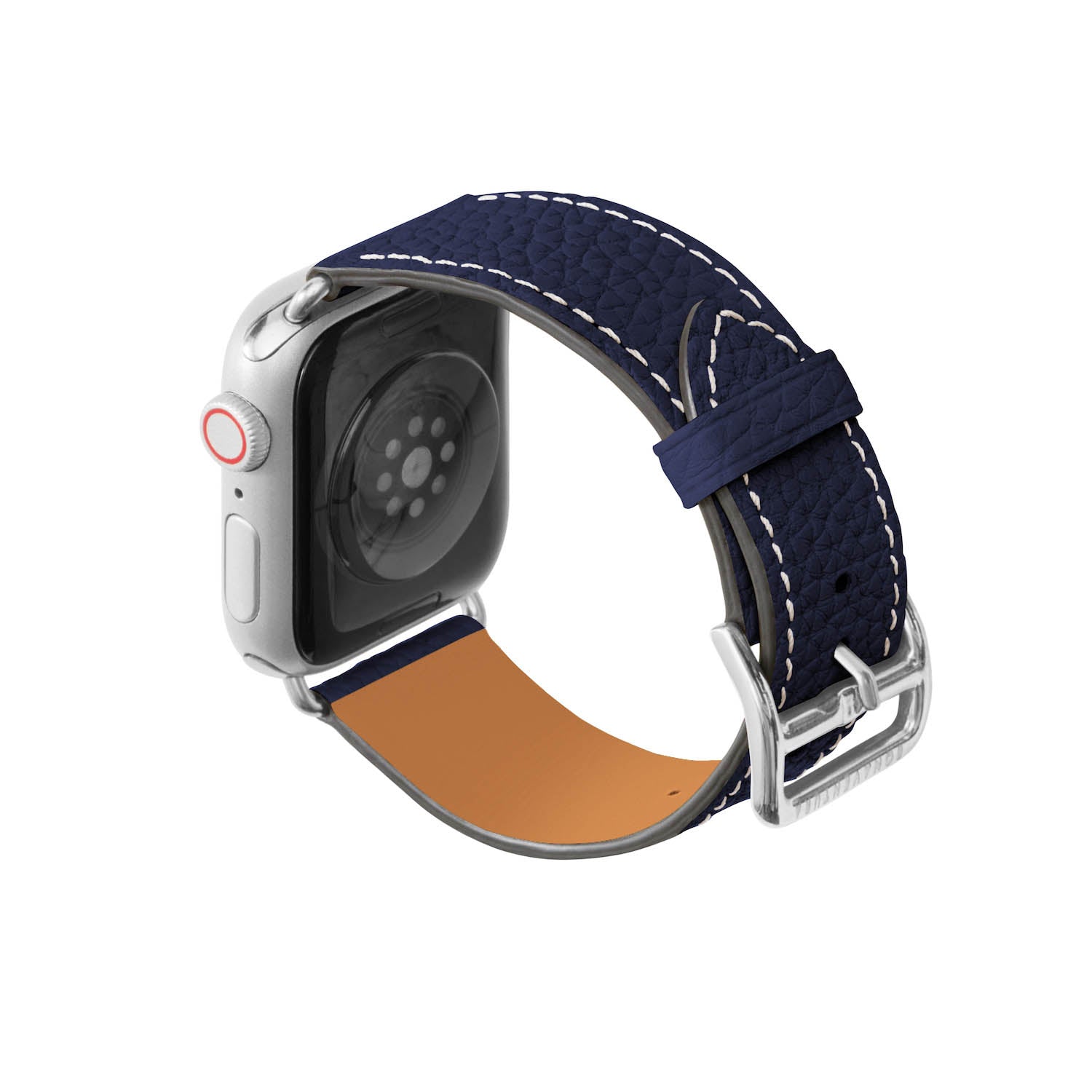 Apple Watch 가죽 밴드【38 mm/40 mm/41 mm, M/L 사이즈】 (어댑터：실버)