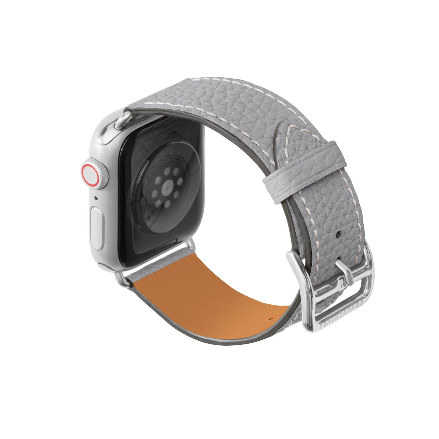 Apple Watch レザーバンド【38mm/40mm/41mm, M/Lサイズ】 (アダプター：シルバー)