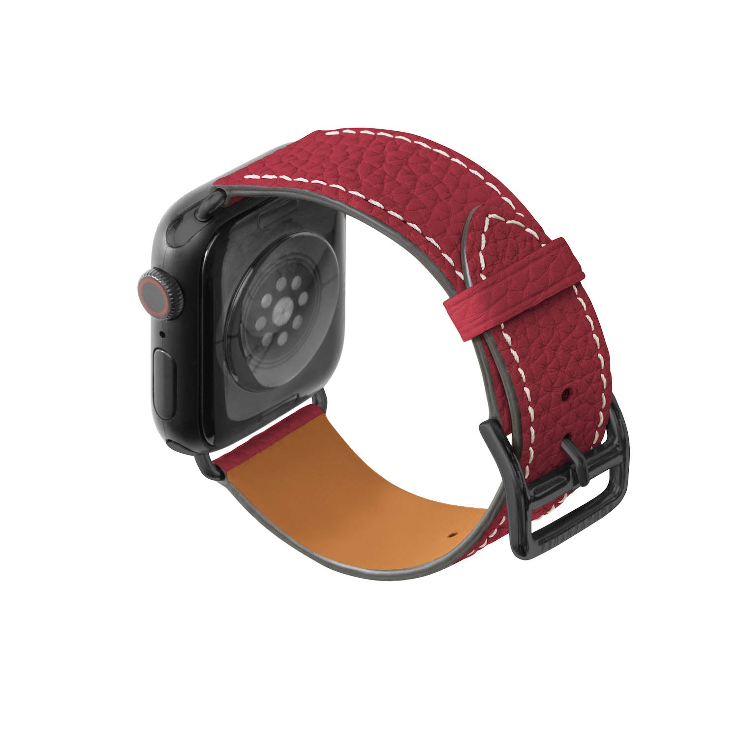 Apple Watch 가죽 밴드【38 mm/40 mm/41 mm, S/M 사이즈】 (어댑터：블랙)