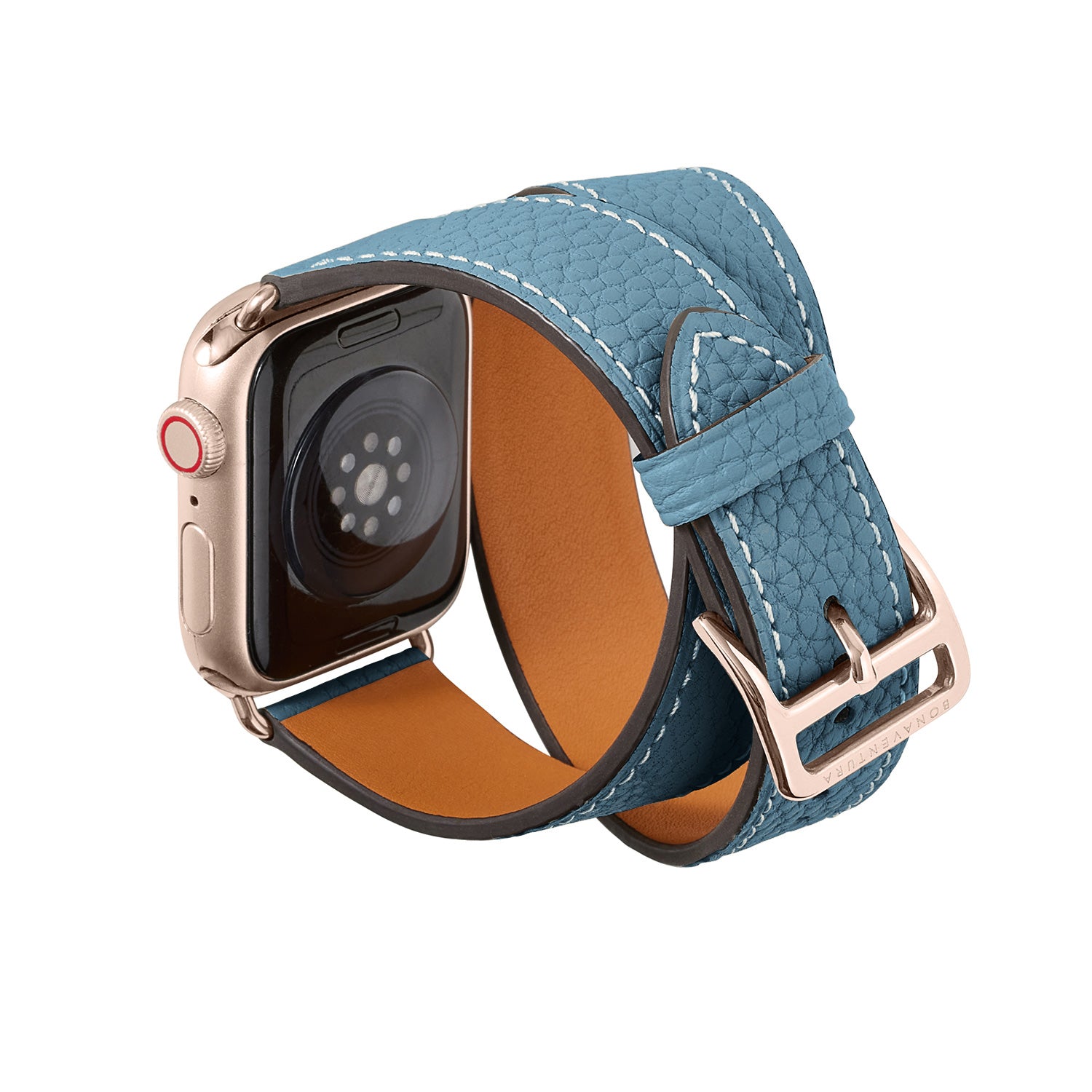 สายหนัง Apple Watch Double Tour แบบ Shrink Leather [38 มม./40 มม./41 มม.] (อะแดปเตอร์: สีทอง)