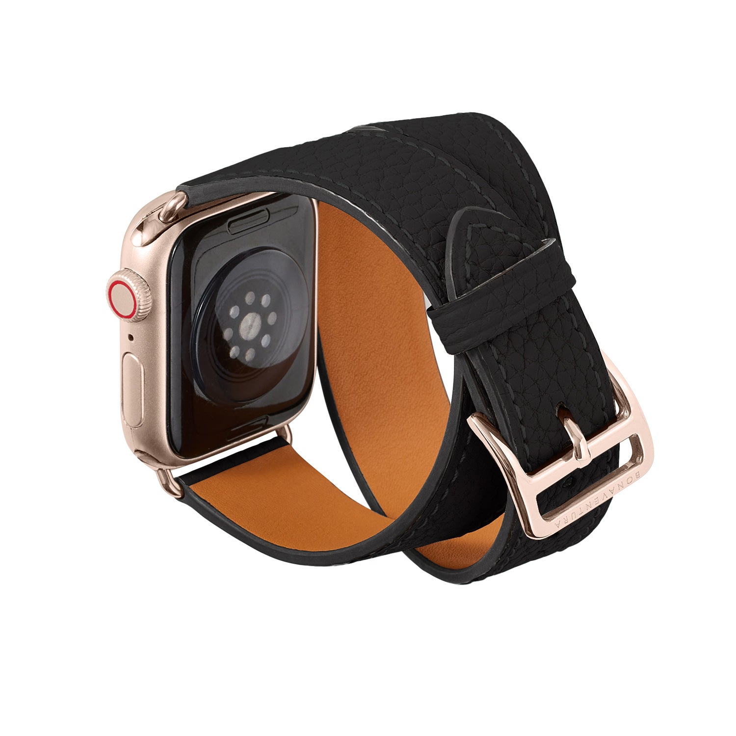 สายหนัง Apple Watch Double Tour แบบ Shrink Leather [38 มม./40 มม./41 มม.] (อะแดปเตอร์: สีทอง)