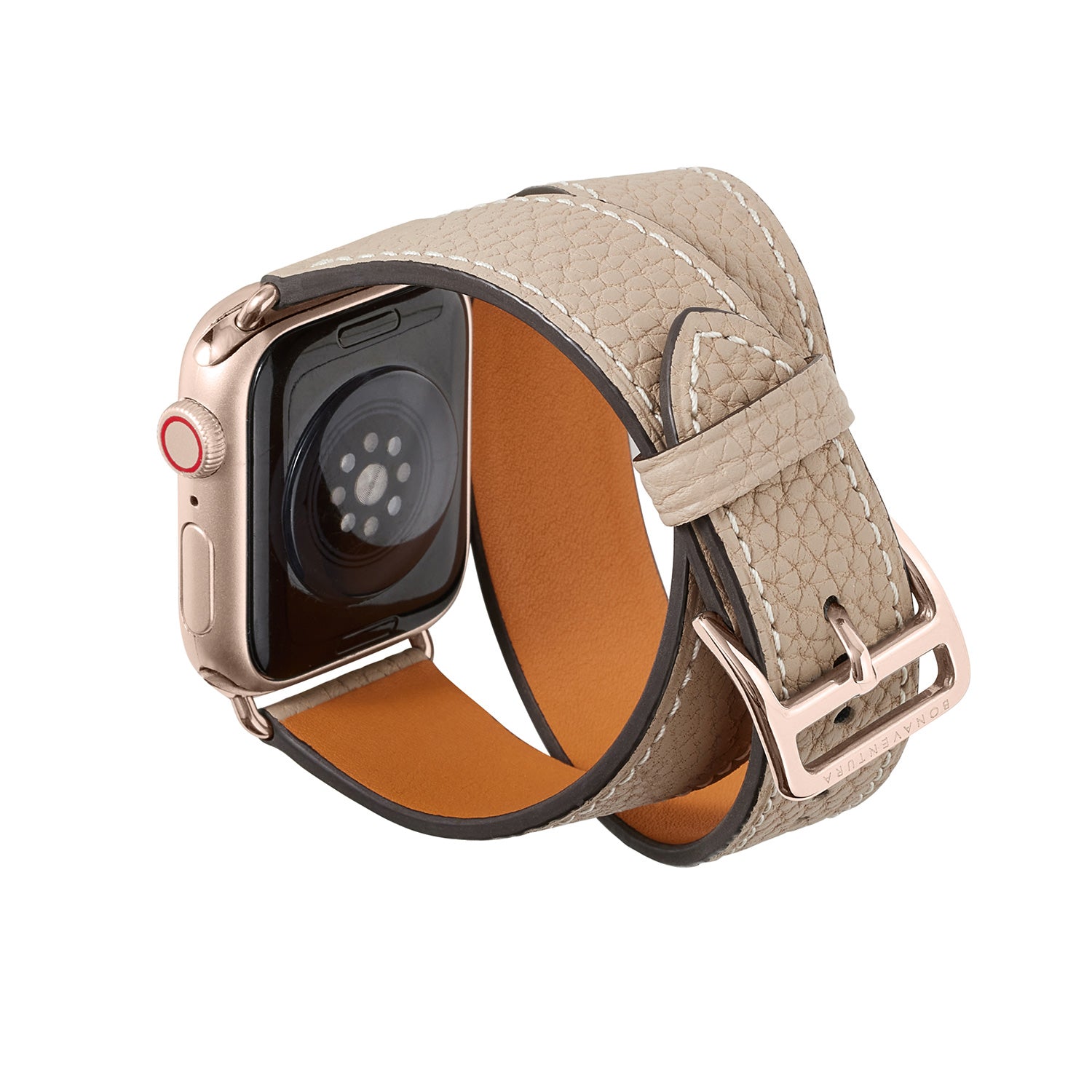 더블 투르 Apple Watch 레더 밴드 슈링크 레더【38 mm/40 mm/41 mm】 (어댑터：골드)