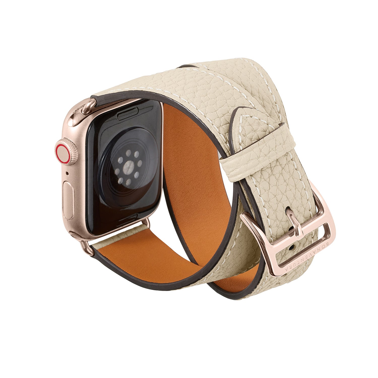 สายหนัง Apple Watch Double Tour แบบ Shrink Leather [38 มม./40 มม./41 มม.] (อะแดปเตอร์: สีทอง)