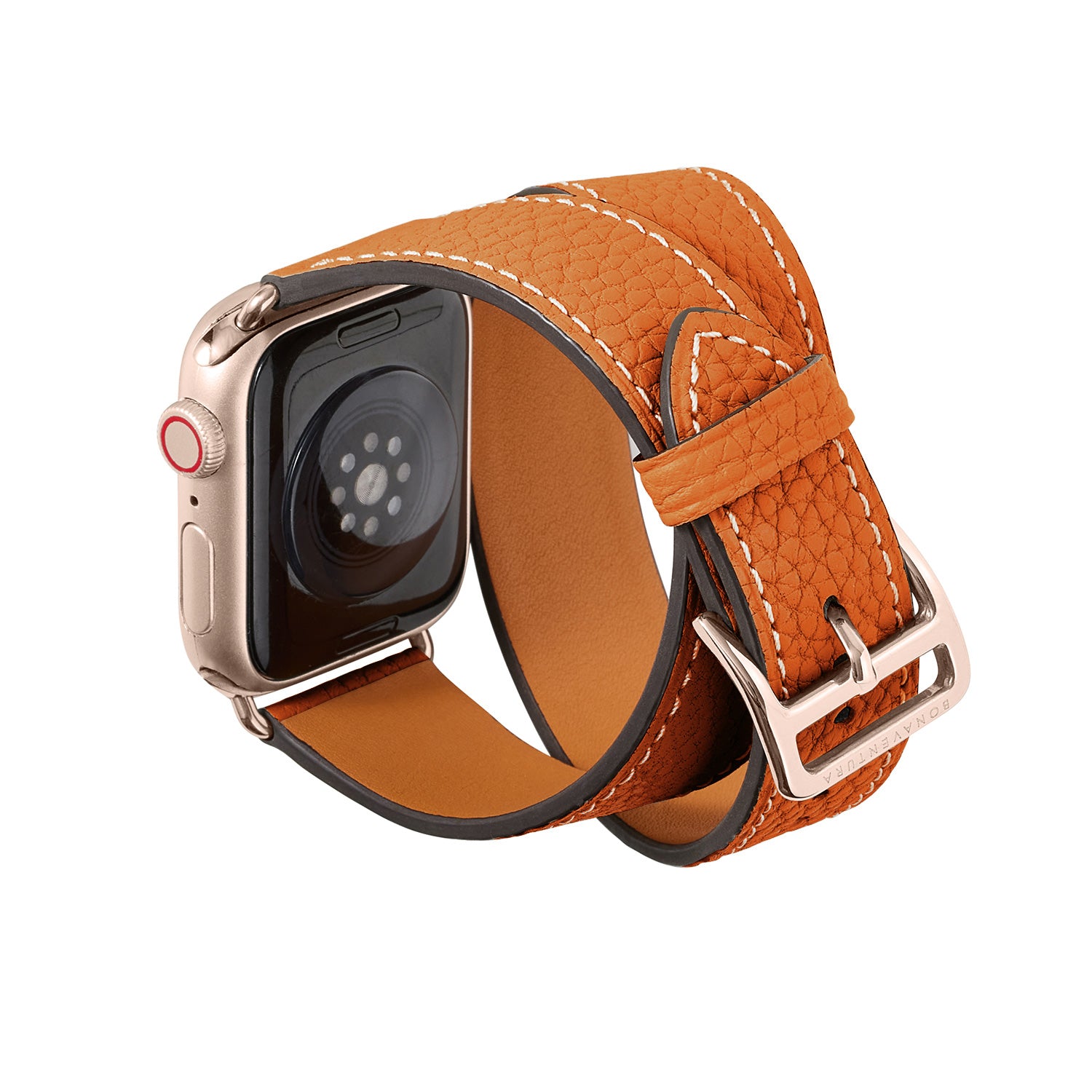 더블 투르 Apple Watch 레더 밴드 슈링크 레더【38 mm/40 mm/41 mm】 (어댑터：골드)