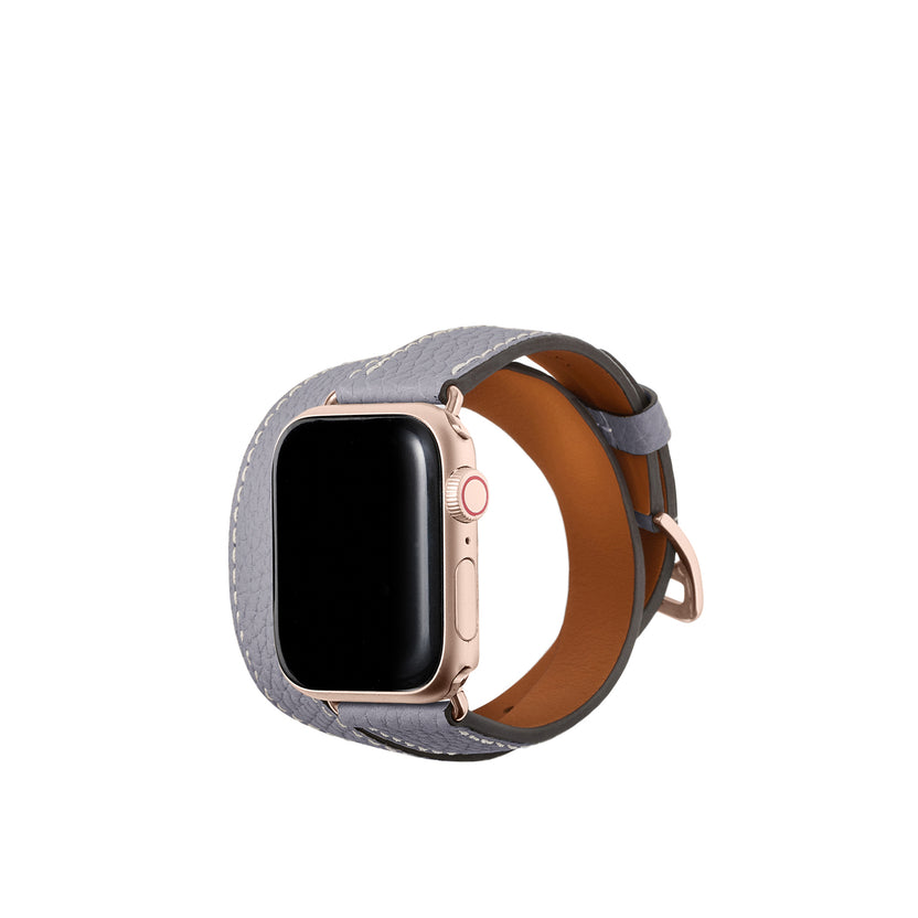 ダブルトゥール  Apple Watch レザーバンド シュリンクレザー【38mm/40mm/41mm/42mm】 (アダプター：ゴールド)