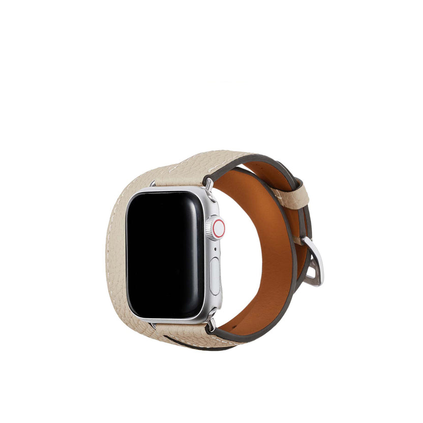 ダブルトゥール  Apple Watch レザーバンド シュリンクレザー【38mm/40mm/41mm/42mm】 (アダプター：シルバー)
